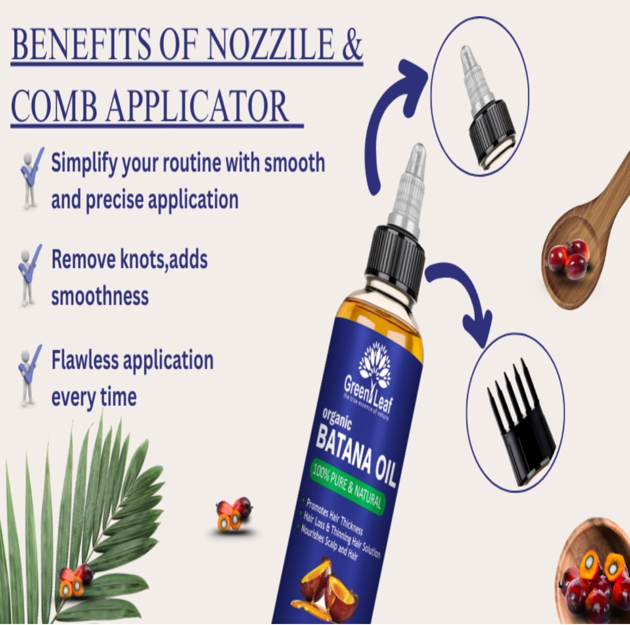 Organic Batana Oil for Hair | 100% Pure & Natural Batana Oil Skin Moisturizer Eyebrows | Premium Quality | Cold-Pressed, Unrefined Batana Oil from Honduras | Ideal for Men & Women | 125 ML image number 6