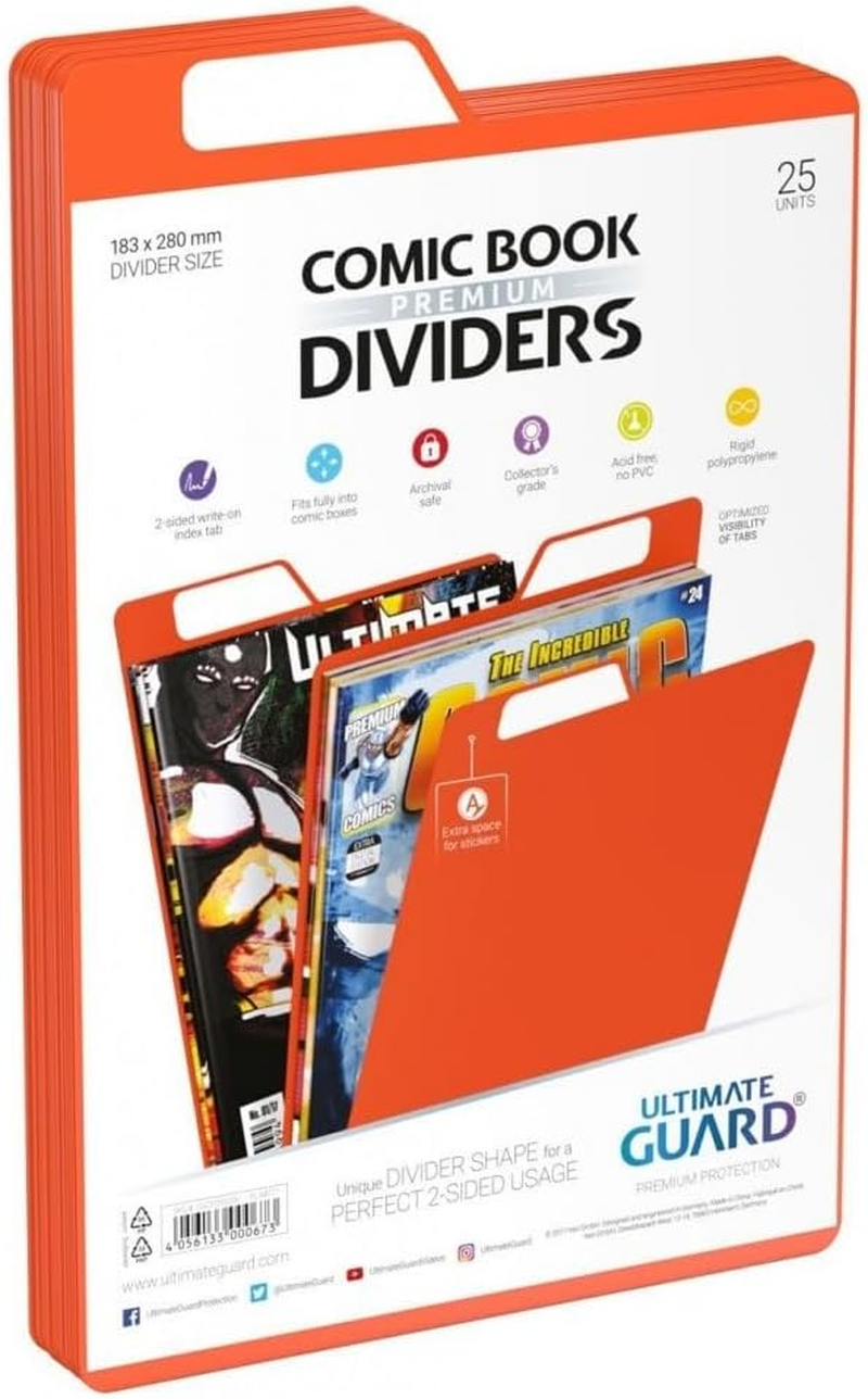 Ultimate Guard Ultimate Guard Premium Comic Book Divders, Orange (25) image number 3
