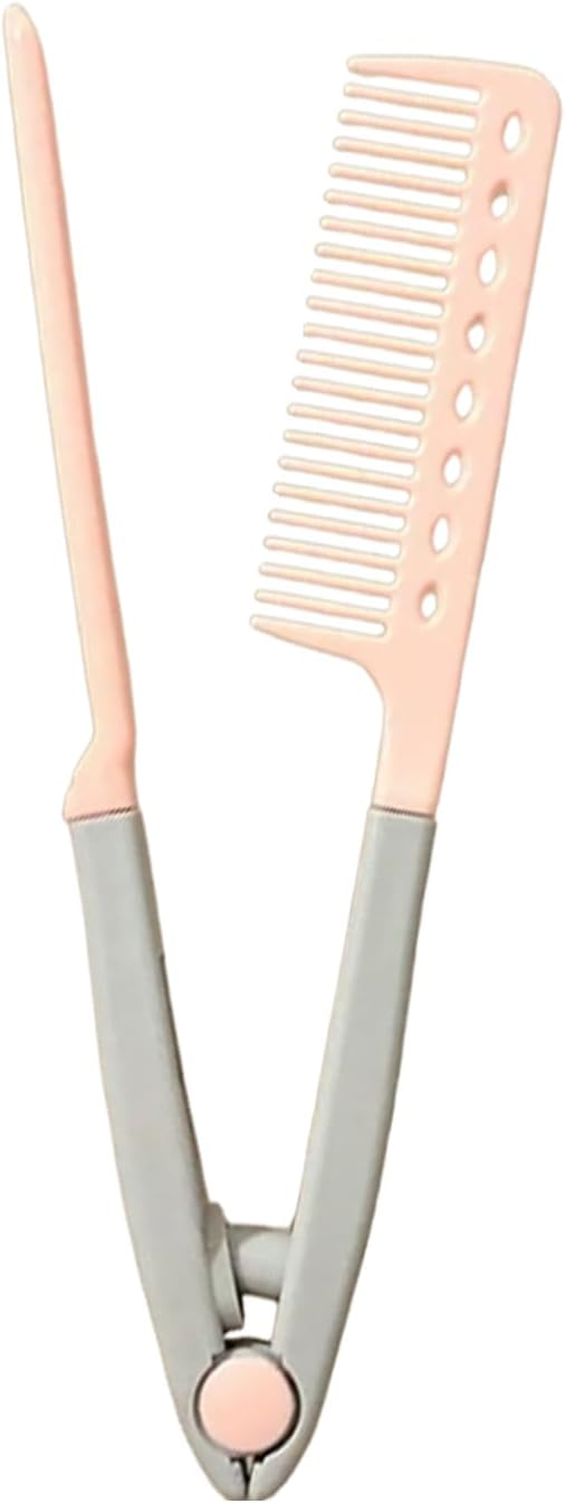 2 Pack V Shape Hair Straightening Combs Set, Flat Iron Comb Attachment Combs for Beautiful Tresses, Portable Hair Straightener Comb for Women'S Styling - Blue image number 3