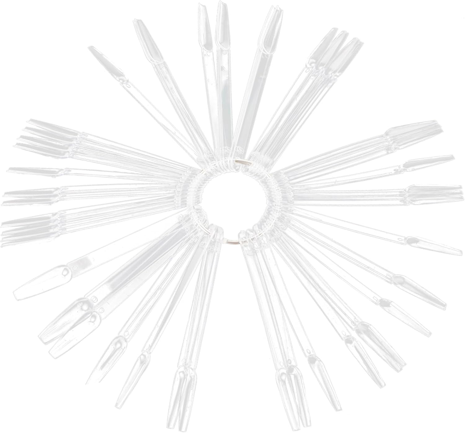 WOONEKY 100Pcs Nail Display Tips Nail Polish Sample Sticks for Salons Display Boards image number 2