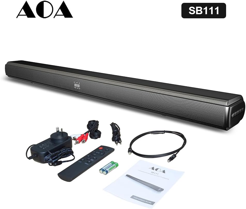 AOA SB111 2.1CH SOUNDBAR + SUBWOOFER HDMI ARC Bluetooth 5.0 Remote Optical image number 4