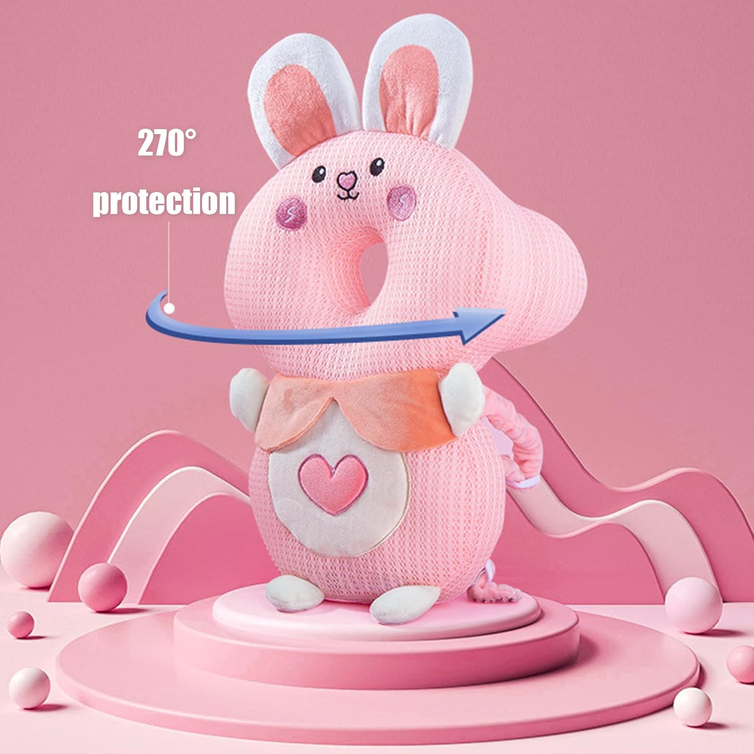 Baby Head Protector Backpack,Head Protection Safety,Anti-Collision Head-Protecting Back Pillow,Anti-Fall Hat for Toddler,Blue (A Seal)