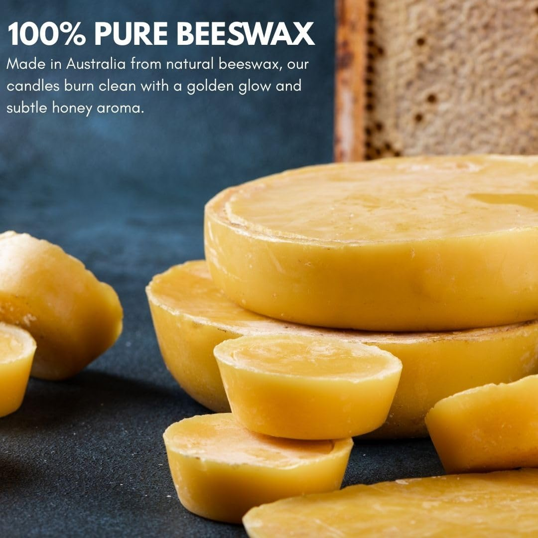 20 Minute Pure Beeswax Candles, Beeswax Meditation Candles, Refill Pack of 50 Mini Candles, Stress Releif Gifts for Women,Non Toxic Candle Made in Australia (Refill Pack 50Pcs) image number 6