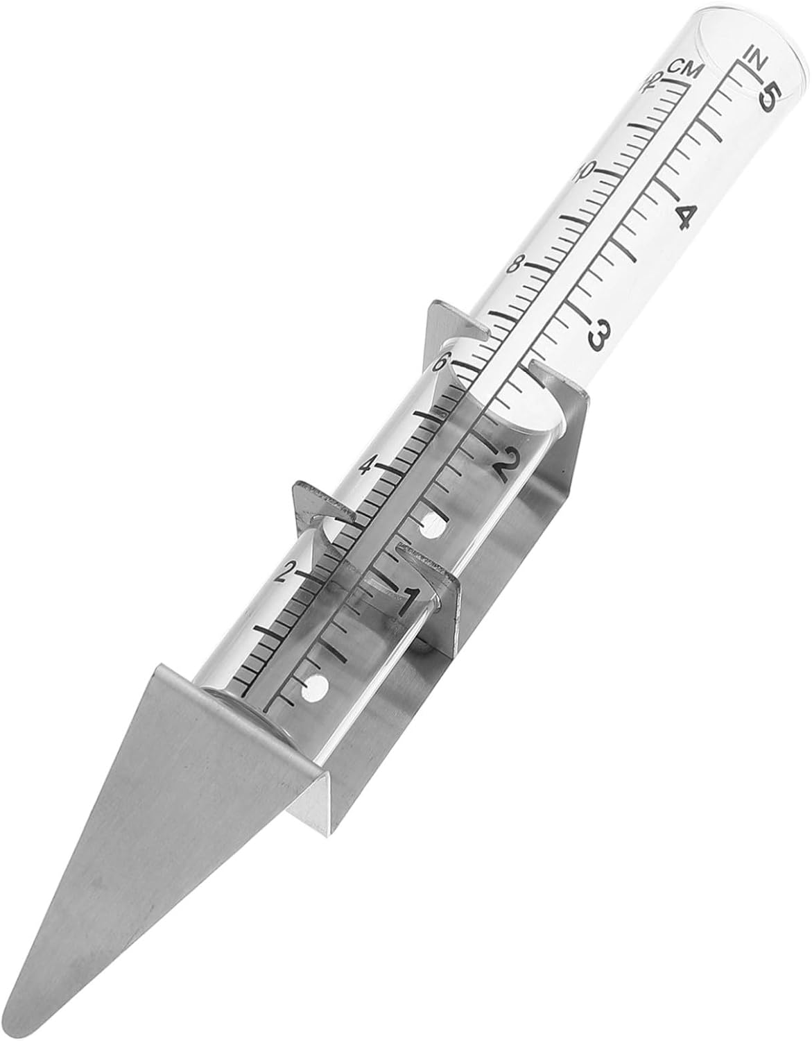 Bestonzon Accurate Outdoor Rain Gauge with Stainless Steel Mounting Bracket for Garden and Patio Precise Glass Rain Measuring Device with Easy Installation and Secure Support Digital Water image number 4