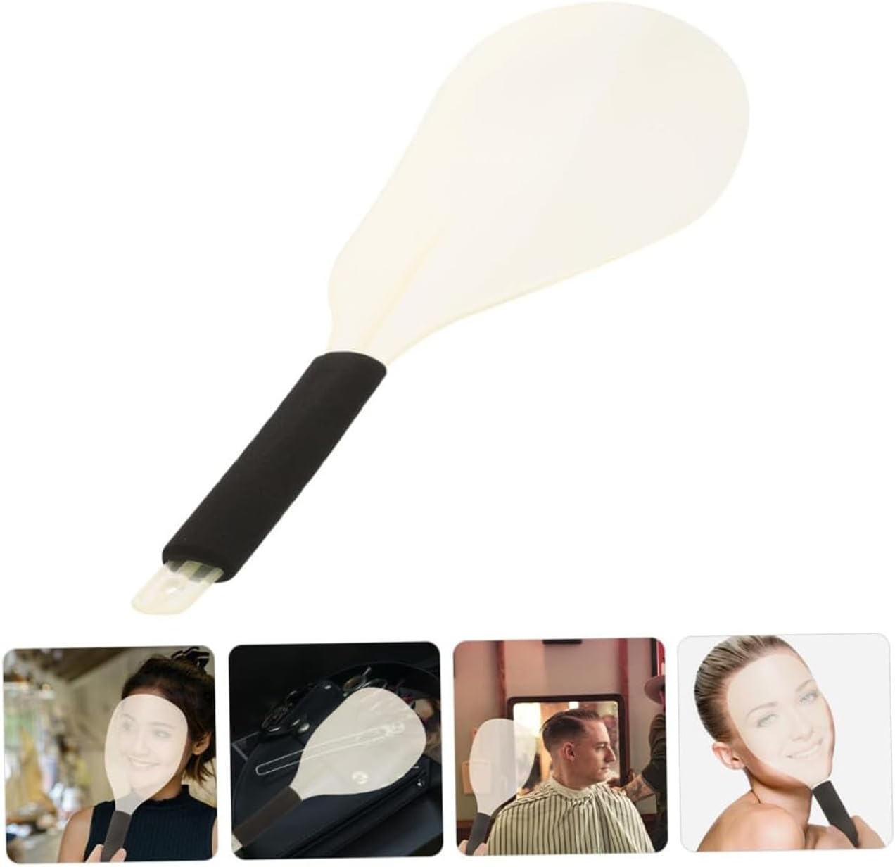 Cyktxei 2Pcs Haircut Facial Mask Shield, Ergonomic Clear Plastic Face Protector & Splash Guard for Hairdressers and Makeup Artists, Unbreakable Protective Barrier for Hair Cutting image number 3