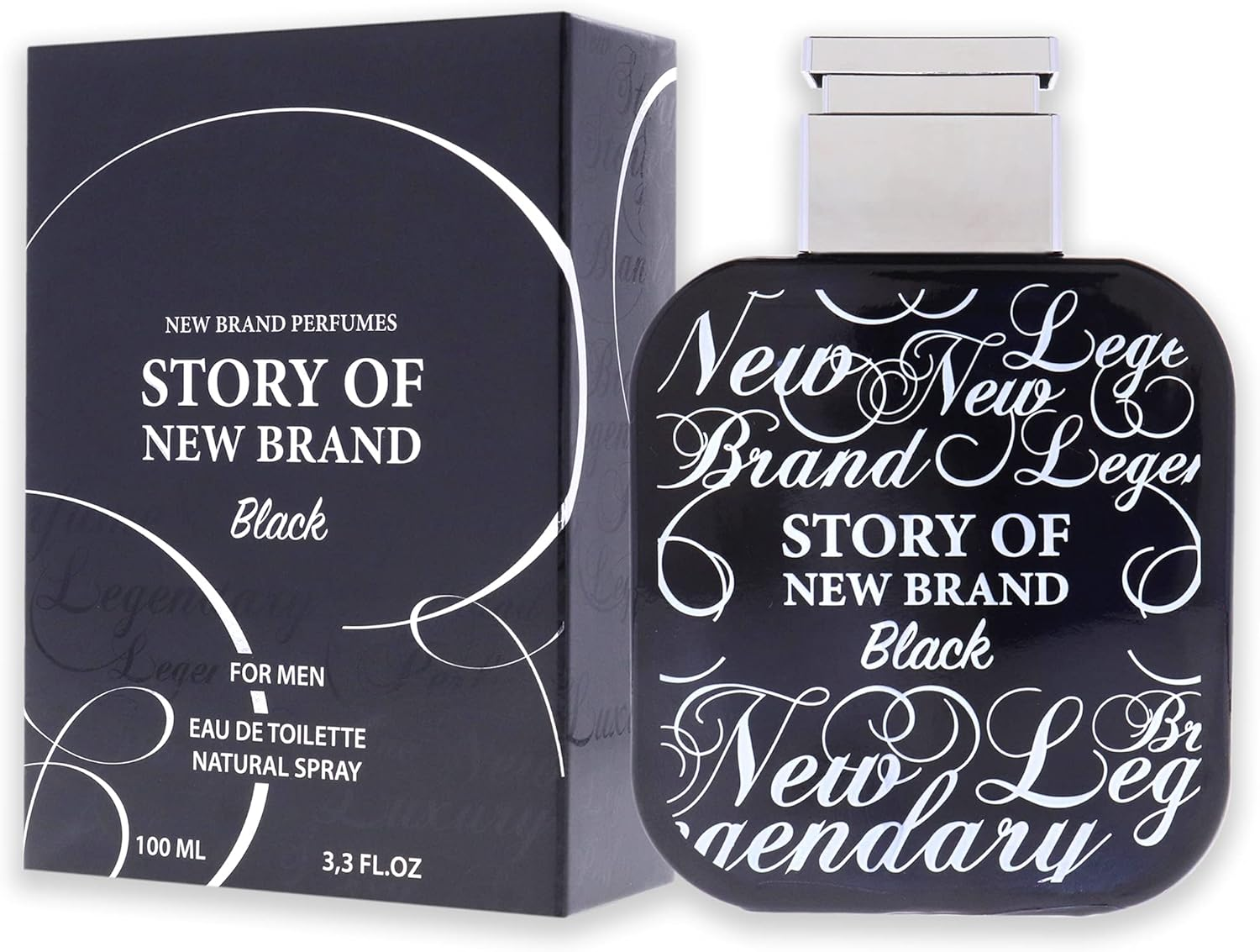New Brand Story of New Brand Black by New Brand for Men - 3.3 Oz EDT Spray, 1 Count image number 1