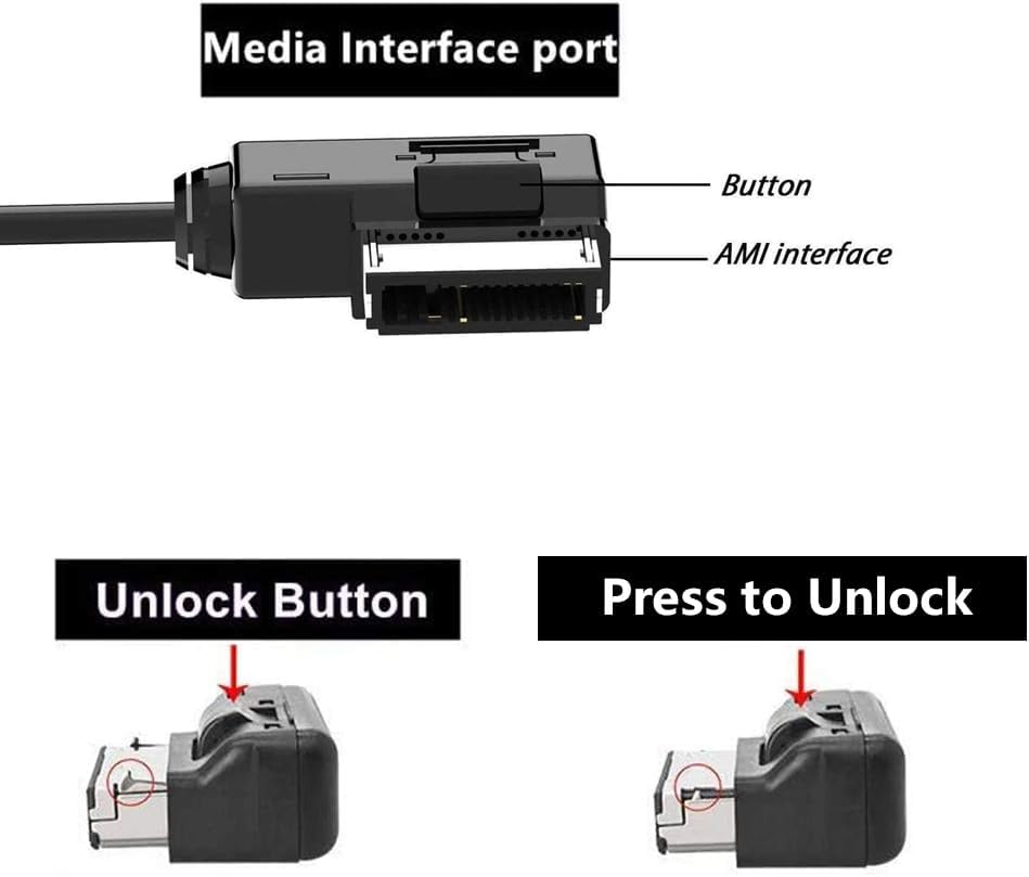 Hatuge USB C to AMI MMI Aux Cable for Apple Iphone 15 Compatible with Audi A3/A4/A5/A6/A7/A8/S4/S6/S8/Q5/Q7/R8/TT, USB-C to Car Aux Interface Dongle Compatible for VW CC Magotan (3.3FT) image number 6