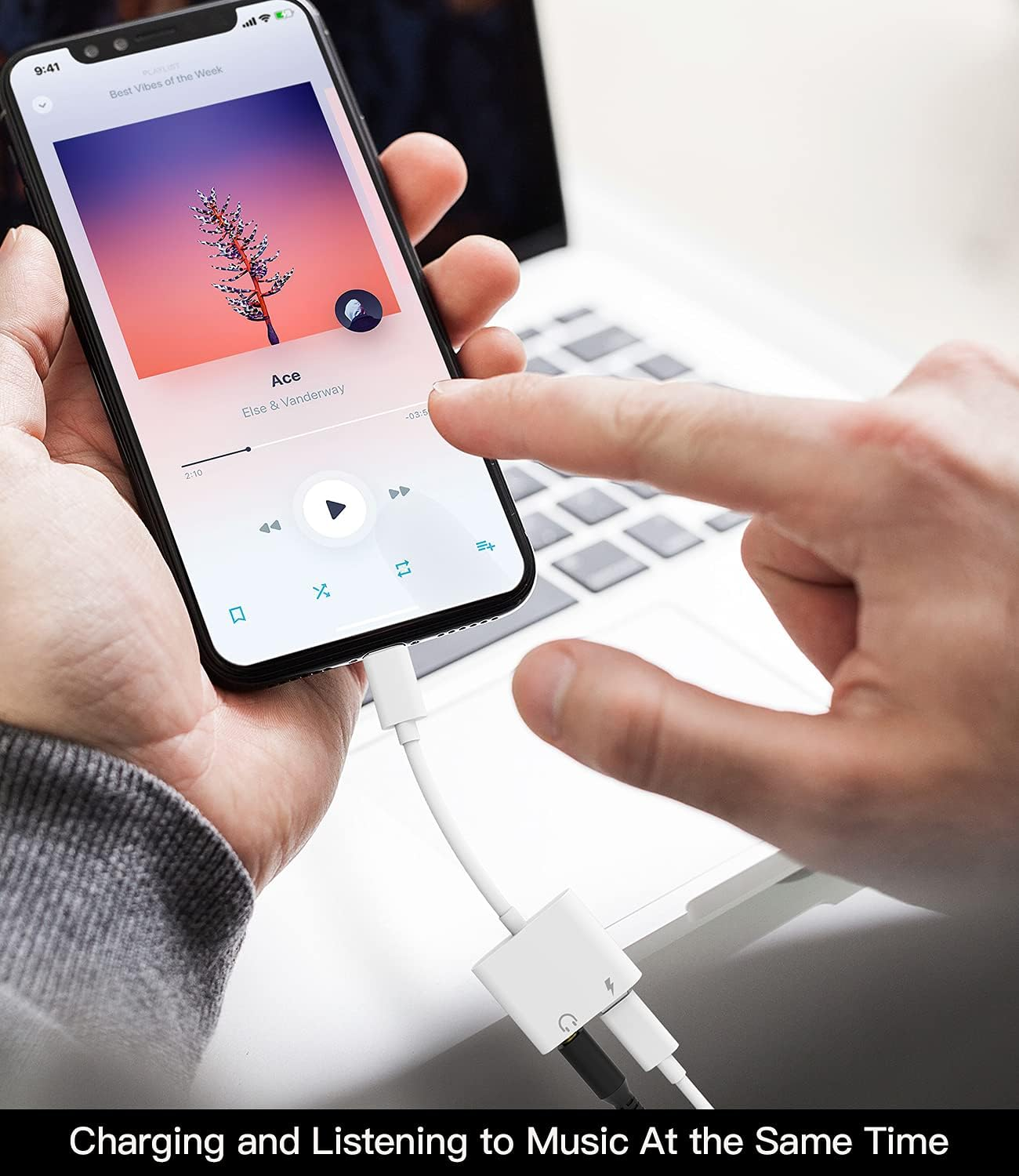 2Pack【Apple Mfi Certified】Iphone AUX Adapter Lightning to 3.5Mm Cable with Audio Jack Headphone Earphone Dongle and Charger for 11 12 MINI PRO MAX XS XR X 8 7Plus Accessories Adaptor Charging Ipad AIR image number 4