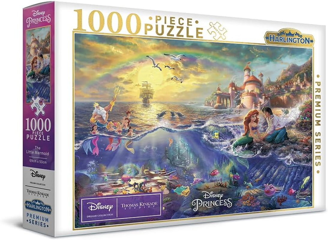 MJM Australia Harlington Thomas Kinkade Disney the Little Mermaid Jigsaw Puzzles 1000-Piece Set