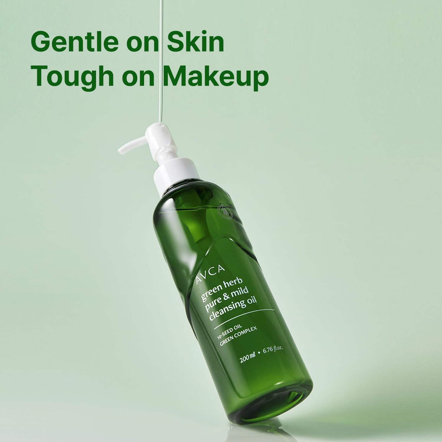 AVCA Green Herb Blackhead Cleansing Oil 200Ml - Makeup & Blackhead Remover, Plant-Based Oils with Vitamin E & Squalane, Lightweight Pore Cleanser, Korean Skincare for Normal/Oily Skin image number 2