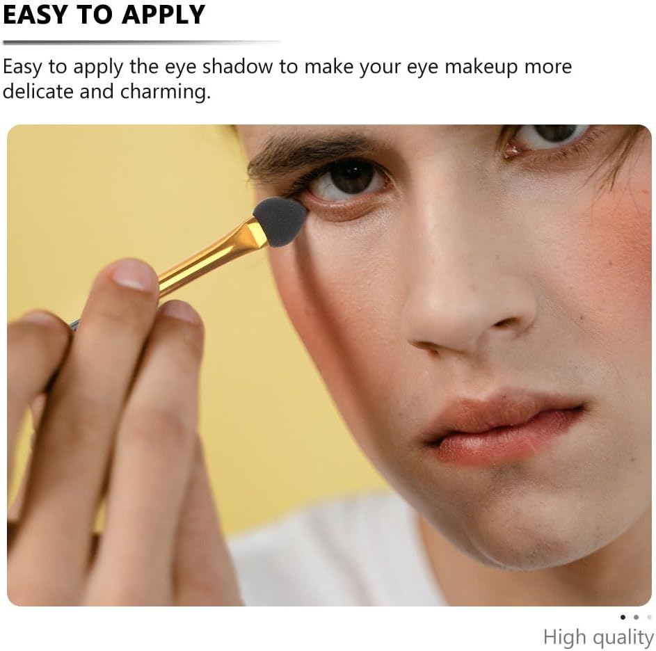 FRCOLOR Double-Ended Eyeshadow Brush Lightweight Portable Makeup Brush for Precise Eye Shadow Application Travel Friendly Cosmetic Tool image number 1