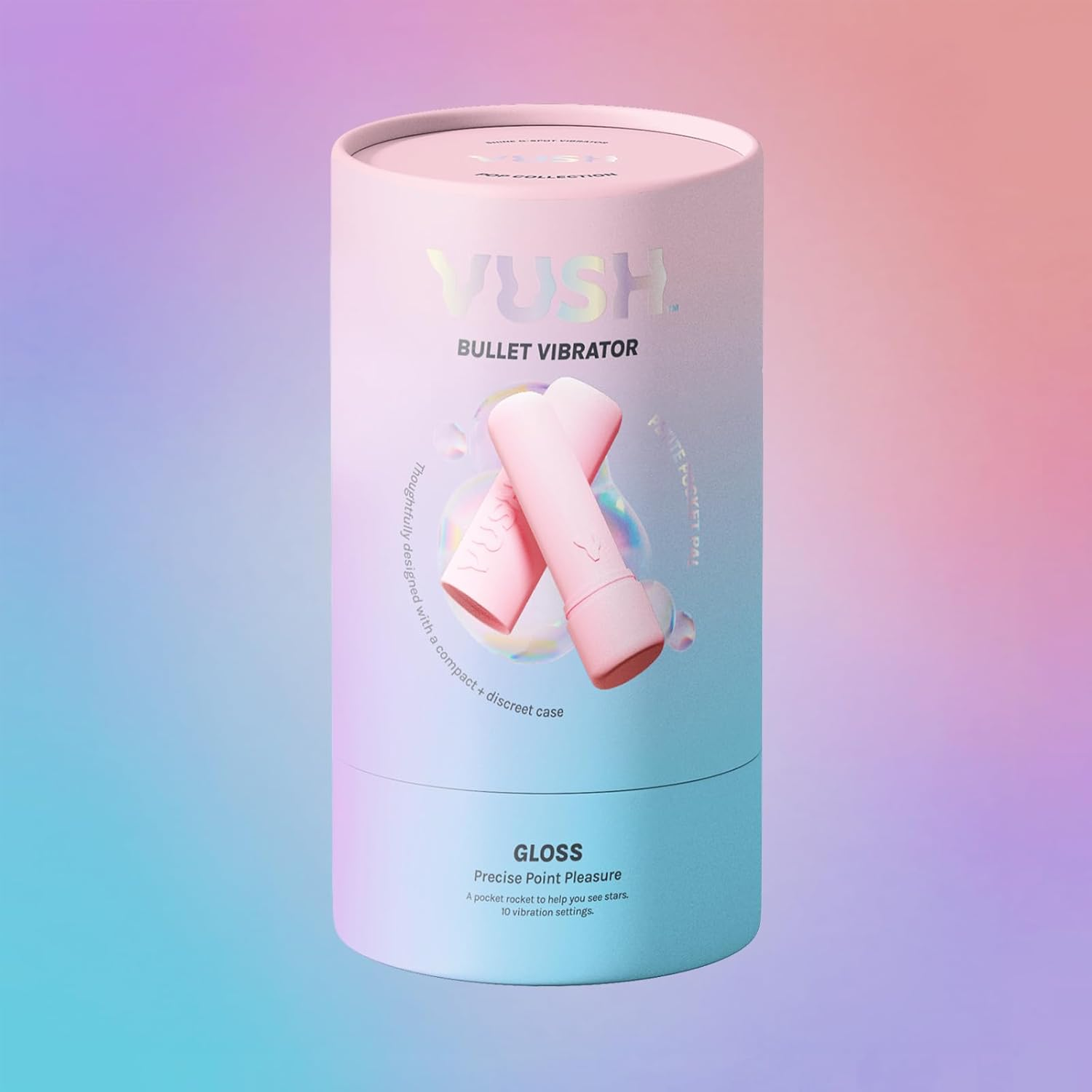 VUSH Gloss Bullet Vibrator &ndash; Powerful Clitoral Stimulator and Mini Vibrator Bullet for Women, Waterproof Rechargeable Sex Toy for Couples, Compact Female Pleasure Massager for Travel and Self-Care image number 6