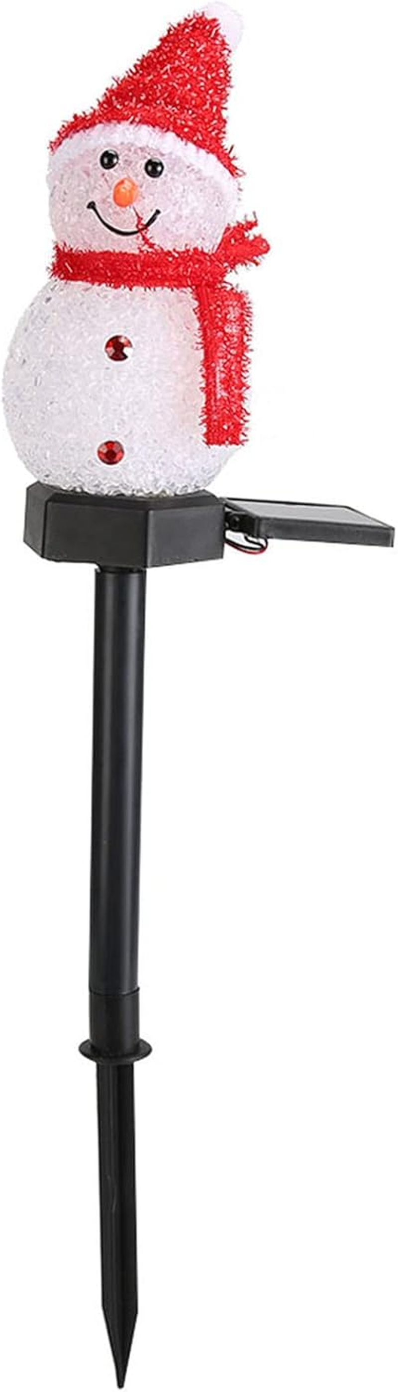 Waterproof LED Solar Energy Saving Snowman Christmas Garden Light Outdoor Decoration Courtyard image number 5