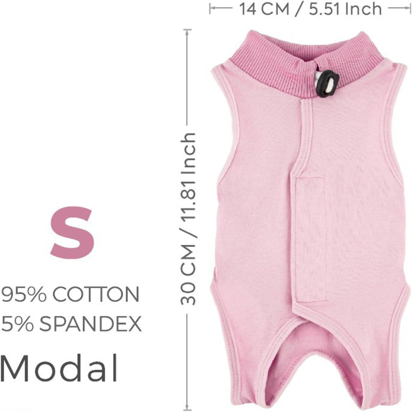 XUTONG 2PCS Cat Surgery Recovery Suit, Cat Onesie for Post-Surgery, Size S, Pink image number 1