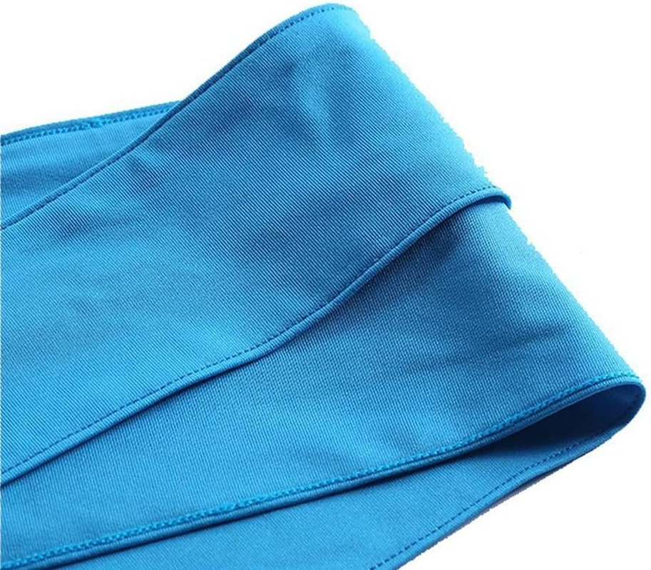 Quickly Dry Moisture Wicking Sweat Head Tie Headband Women Men Sports Stretchy Sweatband Head Wrap Scarf Bandana for Tennis Running Workout Yoga Gym Cycling Fitness (Blue) - Blue image number 3