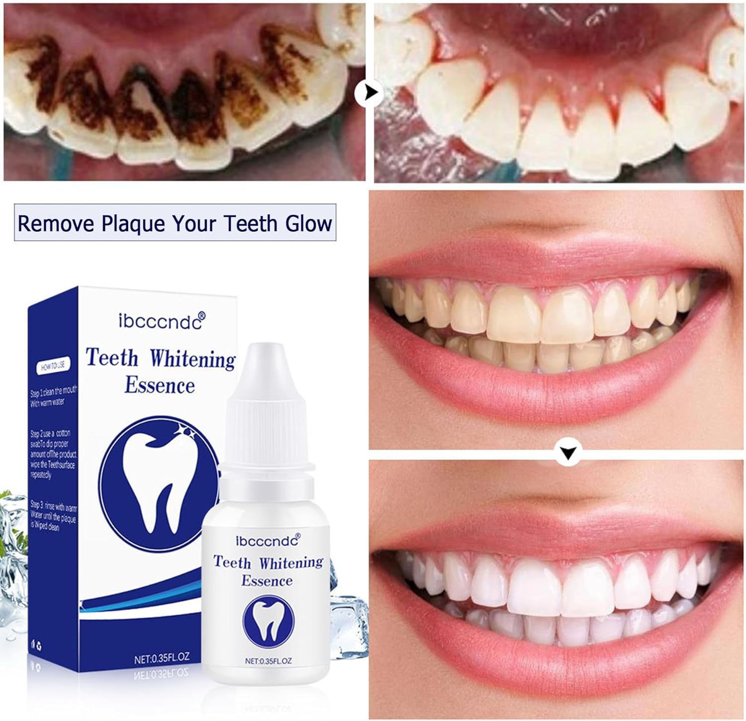 Whitening Tooth Paint Instant Teeth Whitening Essence Teeth Paint Gel Tooth Stain Removal Refreshing Breath Care for All Types of Teeth image number 5