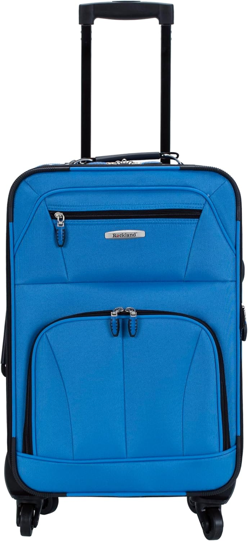 Rockland Pasadena Softside Spinner Wheel Luggage, Blue, Carry-On 20-Inch, Pasadena Softside Spinner Wheel Luggage