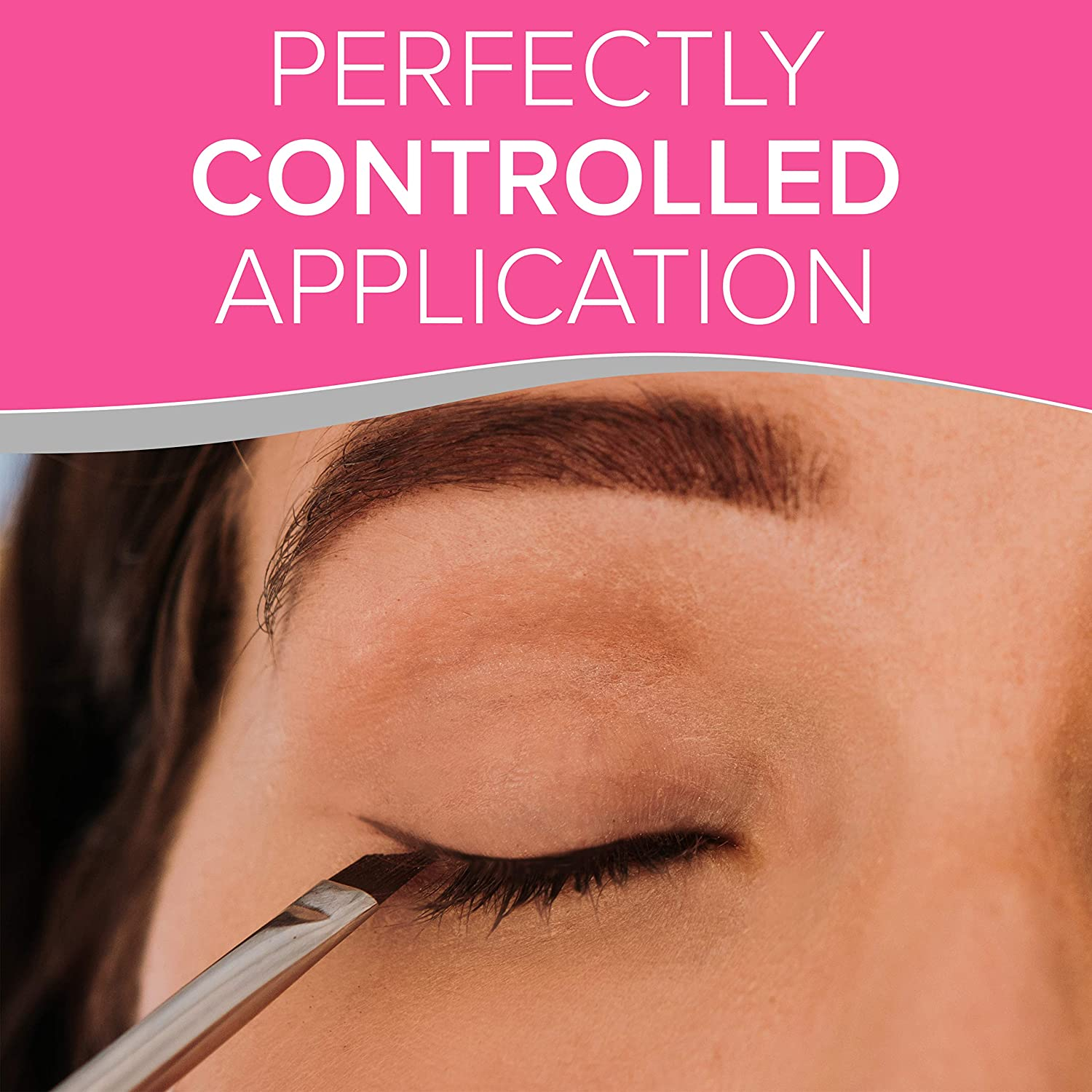 ULTIMATE PRECISION Angled Eyebrow Brush/Eyelash Brush - by NYK1 Eye Brow Brush and Eyeliner Brush Combo (Precision Applicator) Eyebrow Shaper plus Eyebrow Spoolie Brush for Eyebrows and Eyelash Tint image number 4