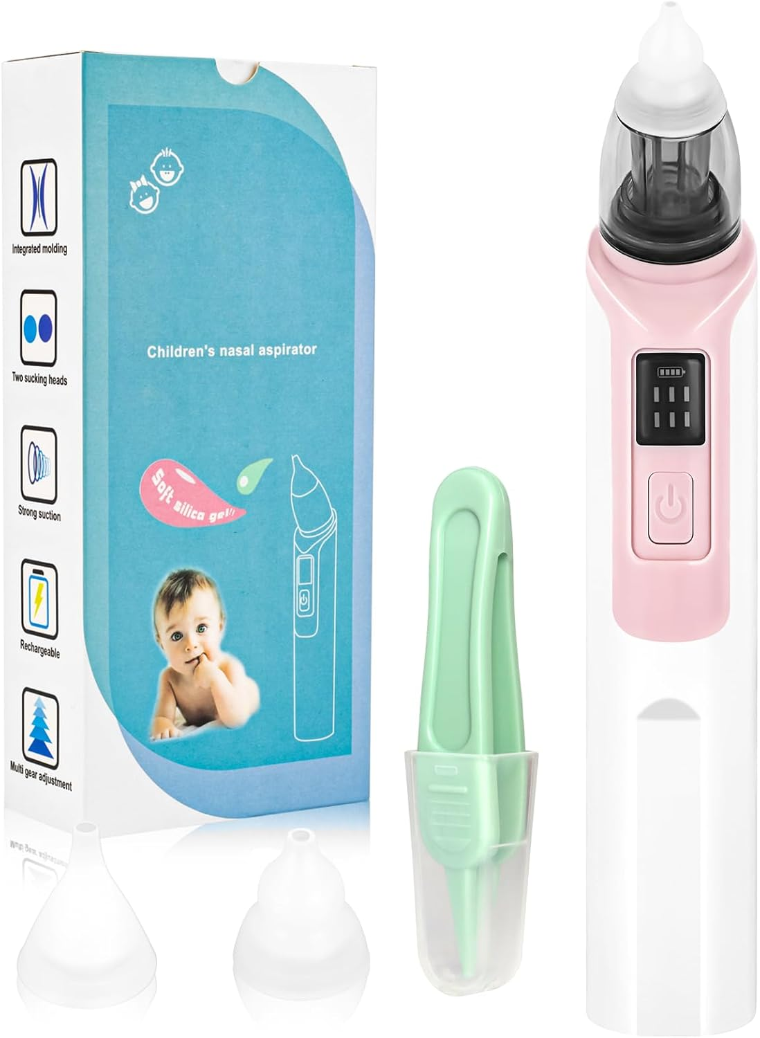 Nasal Aspirator for Baby Electric Nose Aspirator for Toddler Baby Nose Aspirator (Pink) image number 3