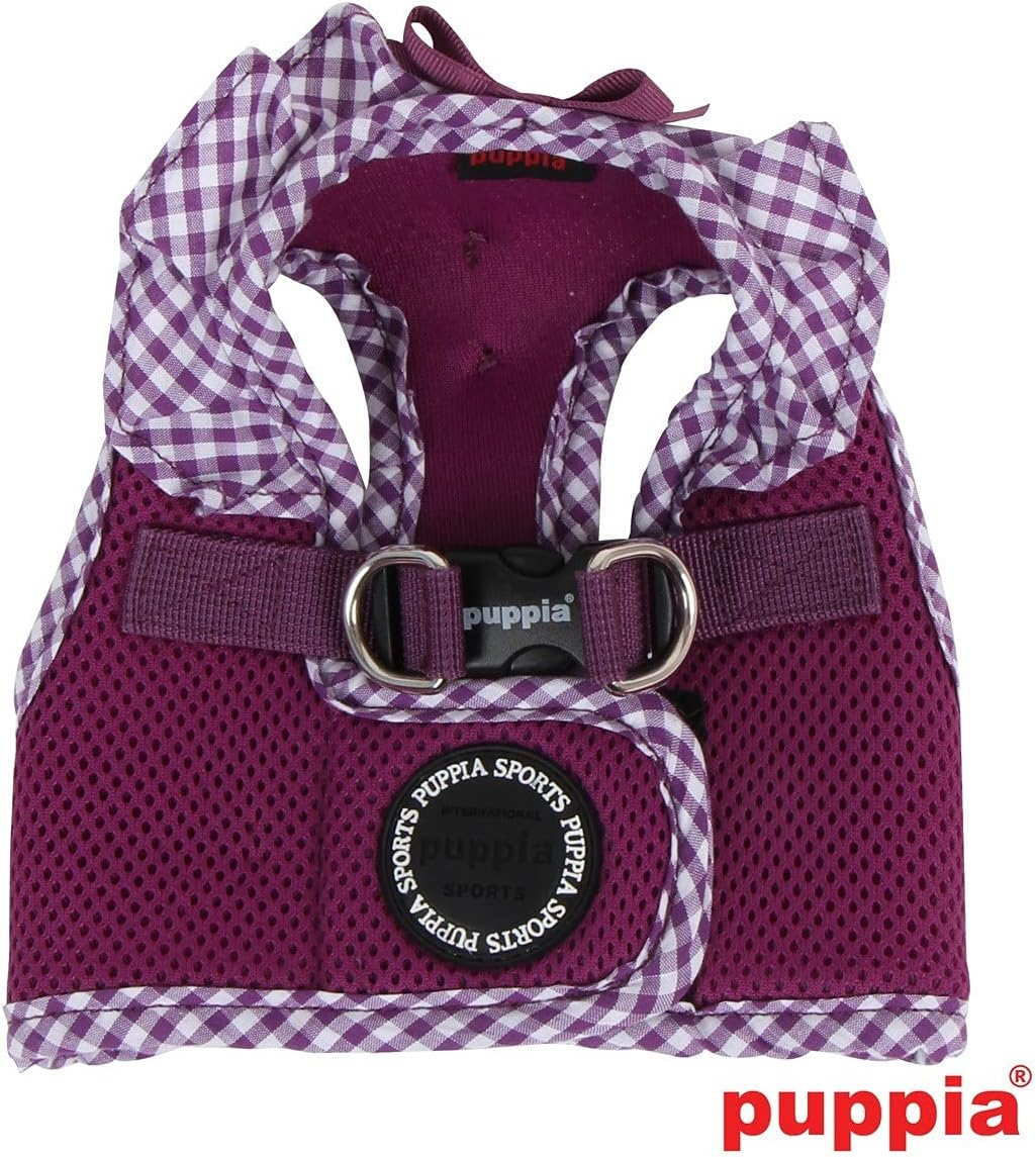 Puppia Vivien Vest Dog Harness Step-In All Season Mesh Cute No Pull No Choke Walking Training for Small Dog, Purple, X-Small image number 6