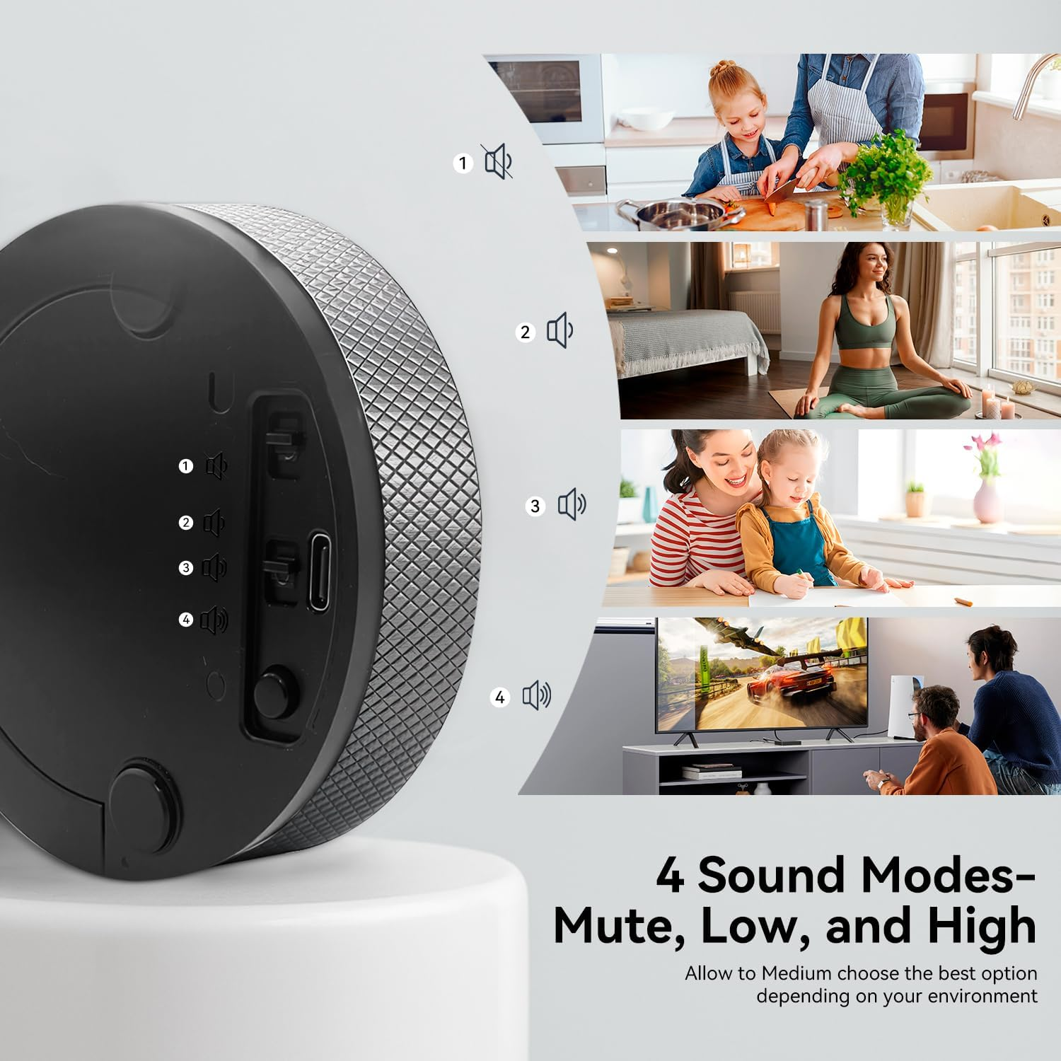 DOLAMOTY Digital Kitchen Timer - Magnetic Countdown Countup Timer with Large LED Display Volume Adjustable for Classroom Cooking Fitness Baking Studying Teaching, Easy for Kids and Seniors (Black)