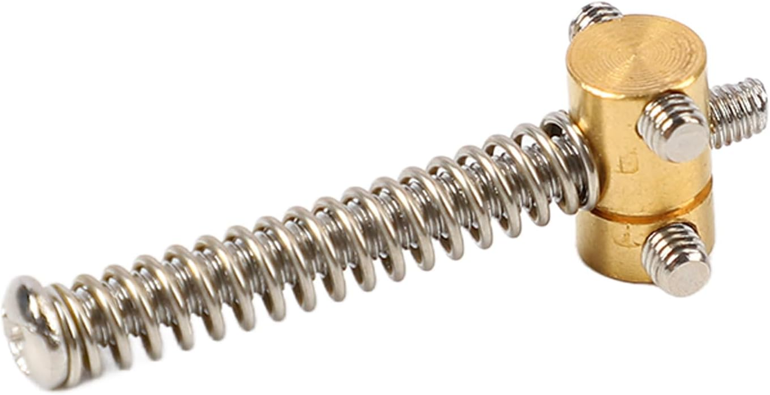 Generic Brass Saddles Set, Brass Guitar Saddles Drum In-Tune Bridge Compensated Bridge Set for Tele Style Electric Guita Replacement Parts image number 4