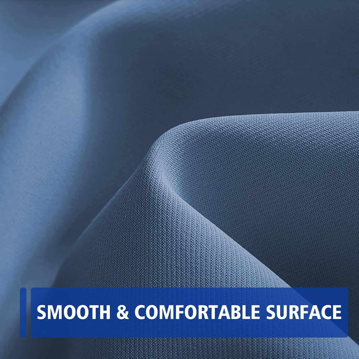 Fitted Sheet Set of 4,Ultra Soft Microfiber Bedding,Extra Deep Fitted Sheet 182X203Cm,2 Pillowcases,1 Flat Sheet,King Size,Blue - Black image number 5