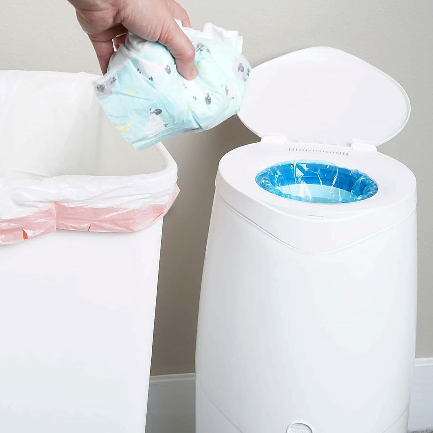 10PCS Nappy Bin Refills, 4.5M Diaper Pail Refill Bags Set Thickened Anti-Odour and Antibacterial Nappy Bag Compatible with Tommee Tippee, Angelcare, Munchkin, Genie