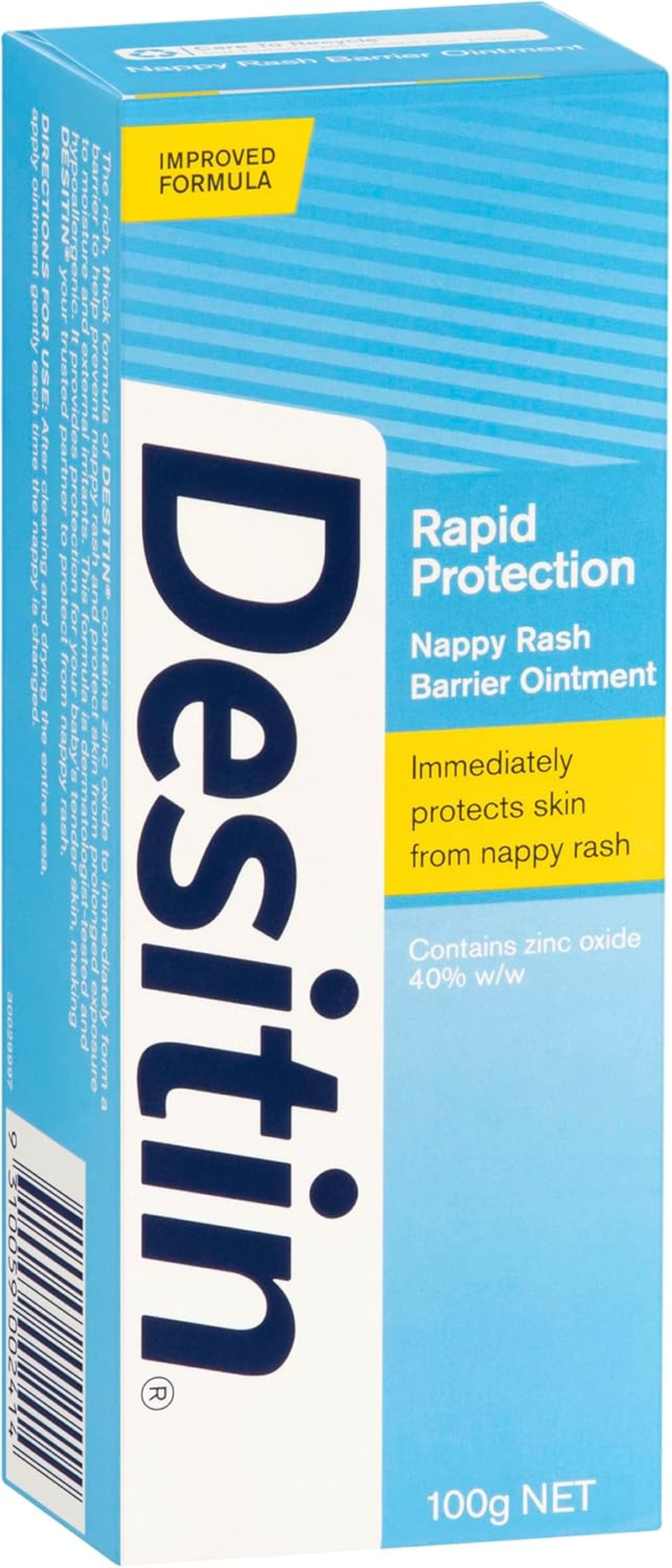 Desitin Rapid Protection Nappy Rash Barrier Ointment 100G image number 2