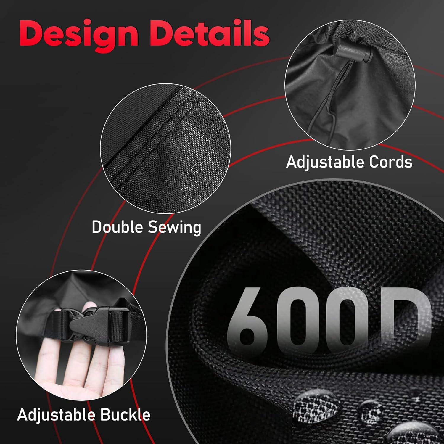 Zettum Patio Loveseat Cover - 600D Outdoor Loveseat Cover 2-Seater Sofa Cover Waterproof & Heavy Duty, Lawn Bench Furniture Covers for Outdoor Seating - 210 X 113 X 88 CM image number 1