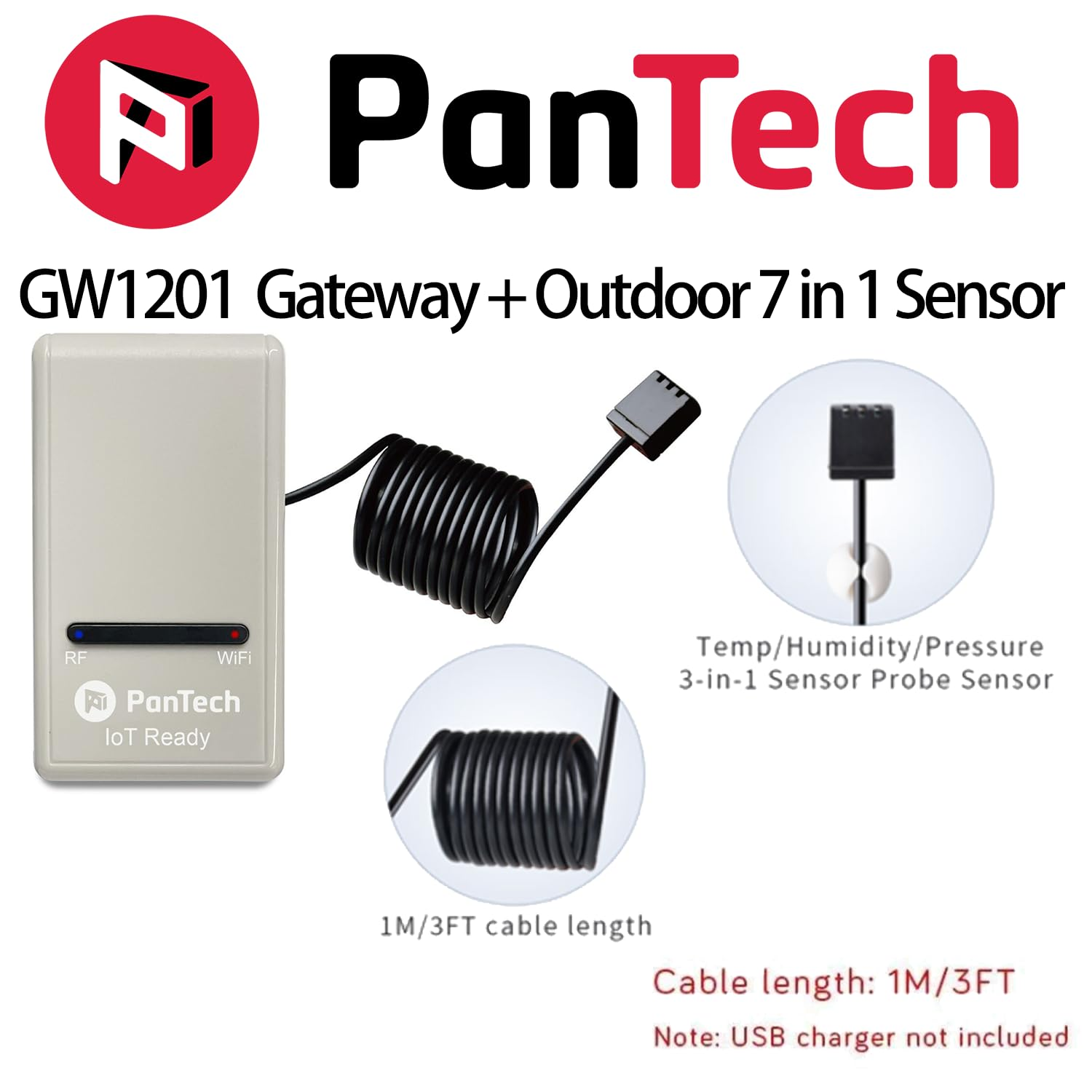 Pantech Weather Station Wireless Australia-Gen 3 SE Iot- Pt-Gw1201-Built-In Temperature, Humidity, and Barometric Sensors- Outdoor Sensor Ws69-Solar Power image number 5