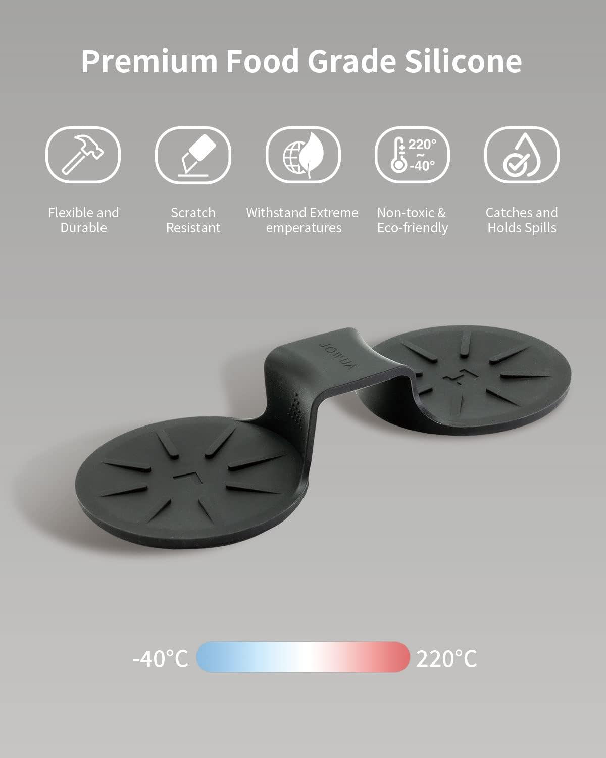 Jowua Center Console Cup Holder for Tesla Model 3/Model Y, Silicone, Washable (Grey, Center Console Cup Holder + Rear Seat Coaster)