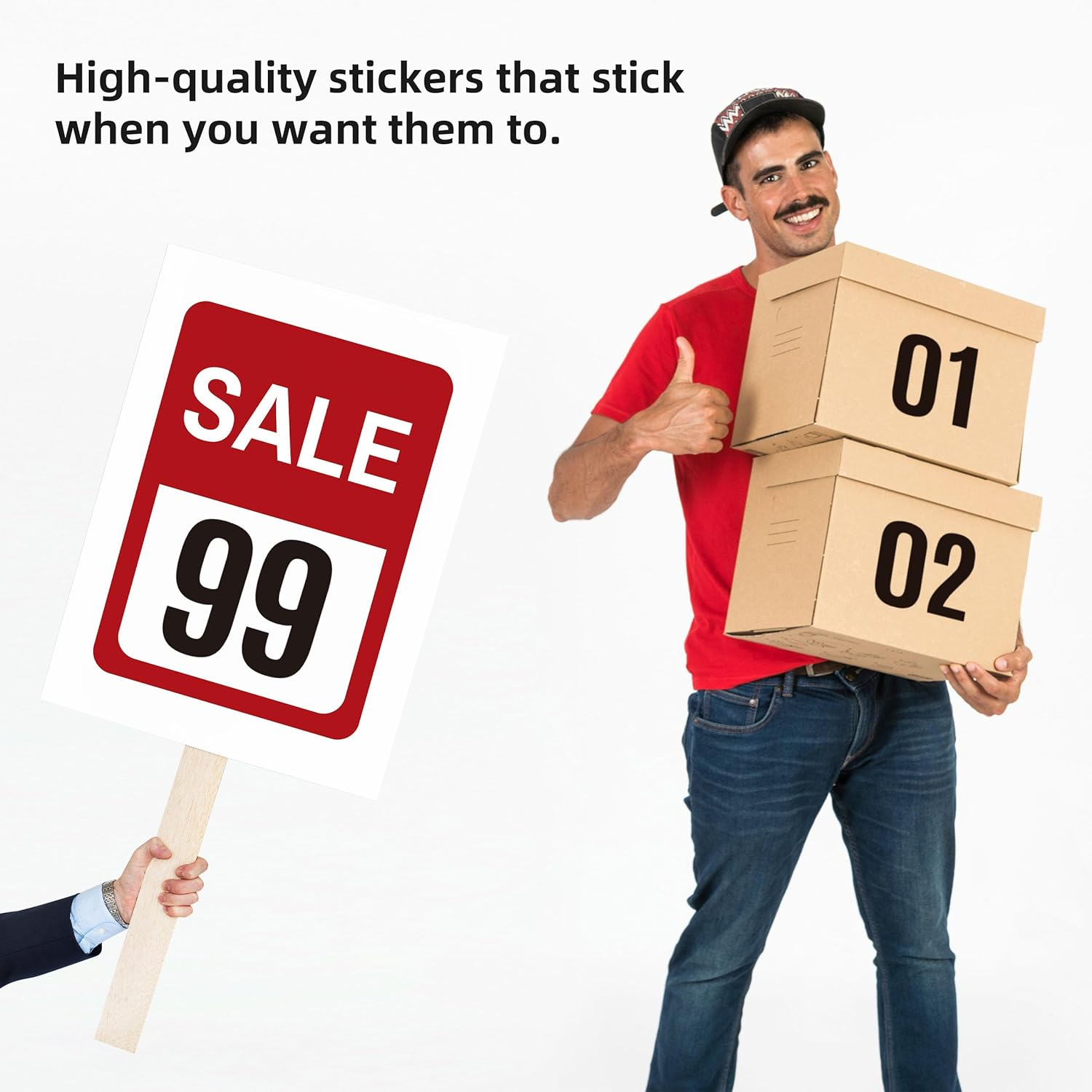 6 Sheets Mailbox Numbers Stickers 60 Pieces 4 Inch Waterproof Viny Self Adhesive House Number Decals anti Fading Number Signs for Signs Cars Home Doors Business Address Number Residence (Black) - Blue image number 3