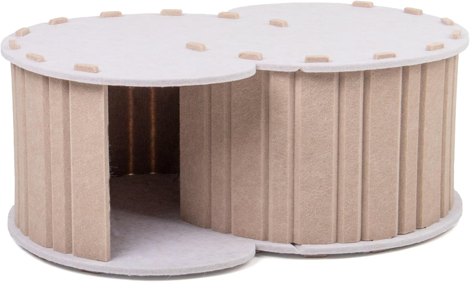 MSBC Cat Claw Sharpener, Felt House for Dogs, All Seasons, Flocked Labyrinth, CC Tunnel, Assembleable, Cute, Lightweight, Durable, Convenient Storage, Size 23.2 X 15.7 X 9.8 Inches (59 X 40 X 25 Cm image number 3