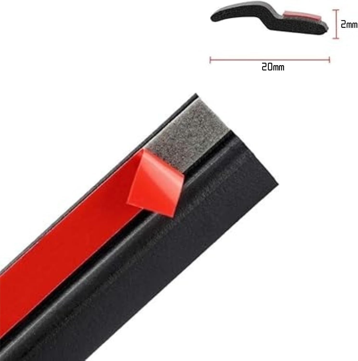 Kalione Car Door Seal Strip, Z-Shape Rubber Weatherstrip, 4M/13Ft Black Edge Trim Guards, Hollow Design for Window Door Engine Cover, Waterproof Noise Reduction image number 1