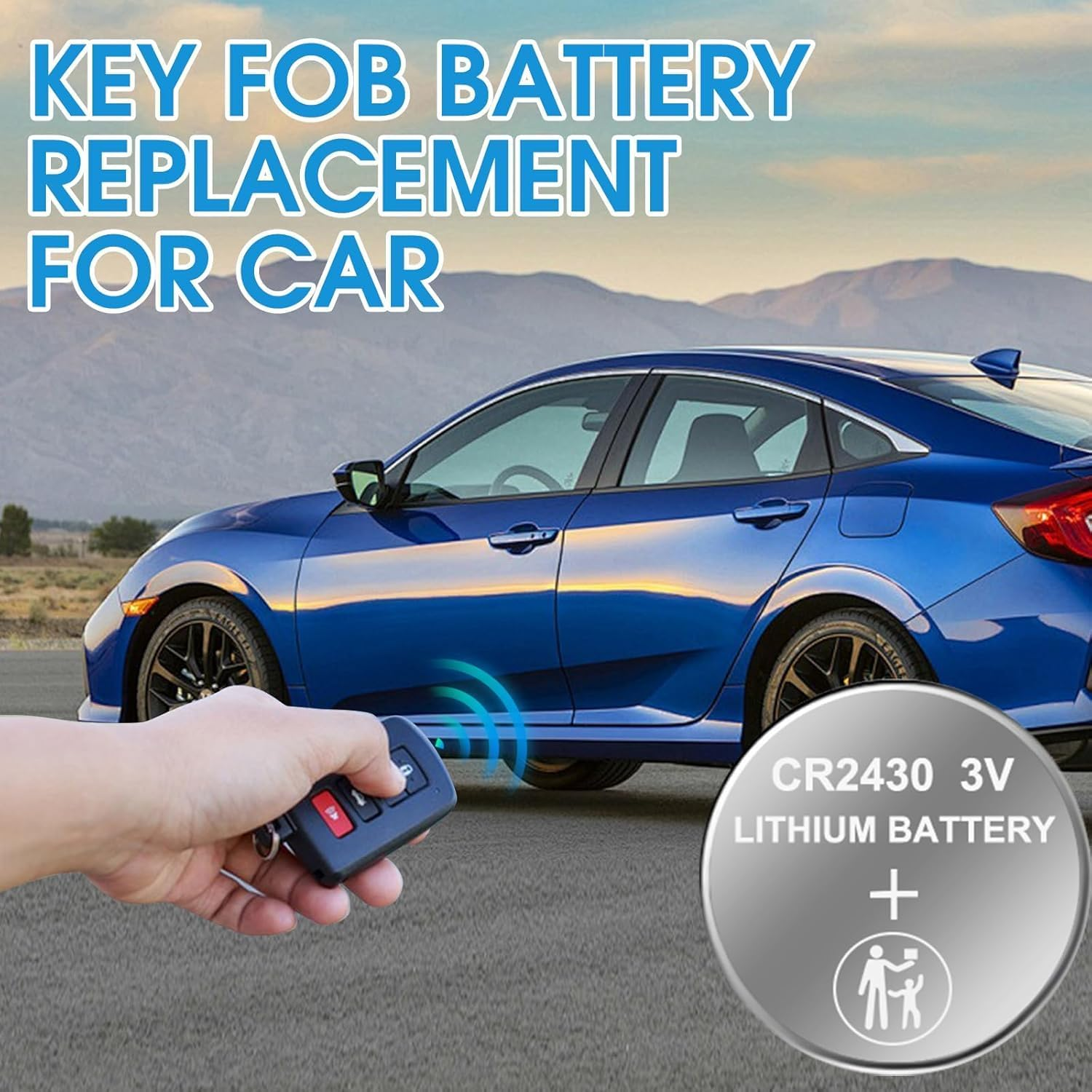 5 Count CR2430 3V Lithium Battery CR 2430 ECR2430 3V Coin Battery Coin Cell for Watches, Medical Devices, and Calculators image number 1