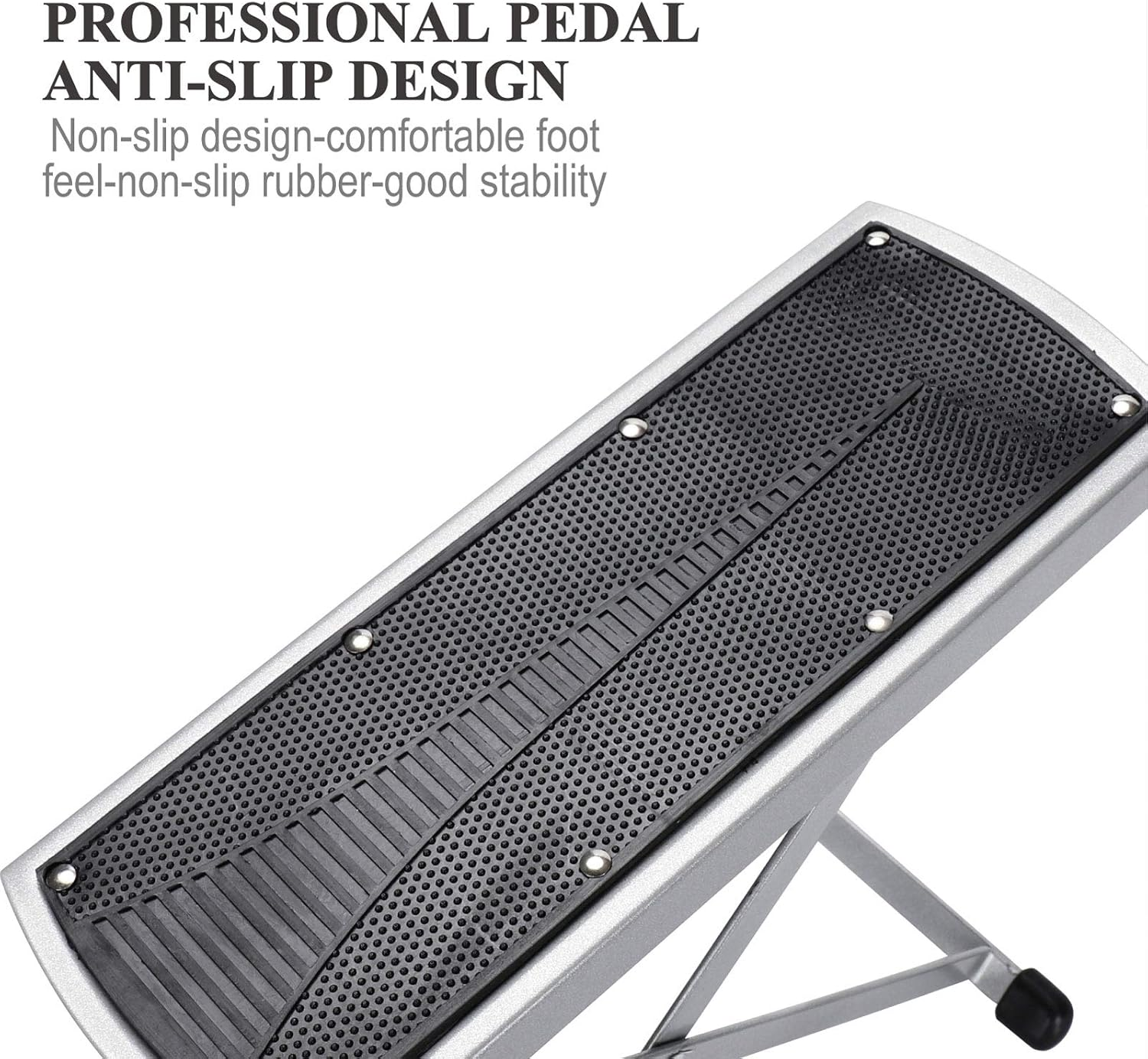 Pedicure Foot Rest, Adjustable Foot Stand with Non-Slip, Toe Separator - Easy at Home, No More Bending or Stretching, Beauty Pedicure Kit (Black) image number 6
