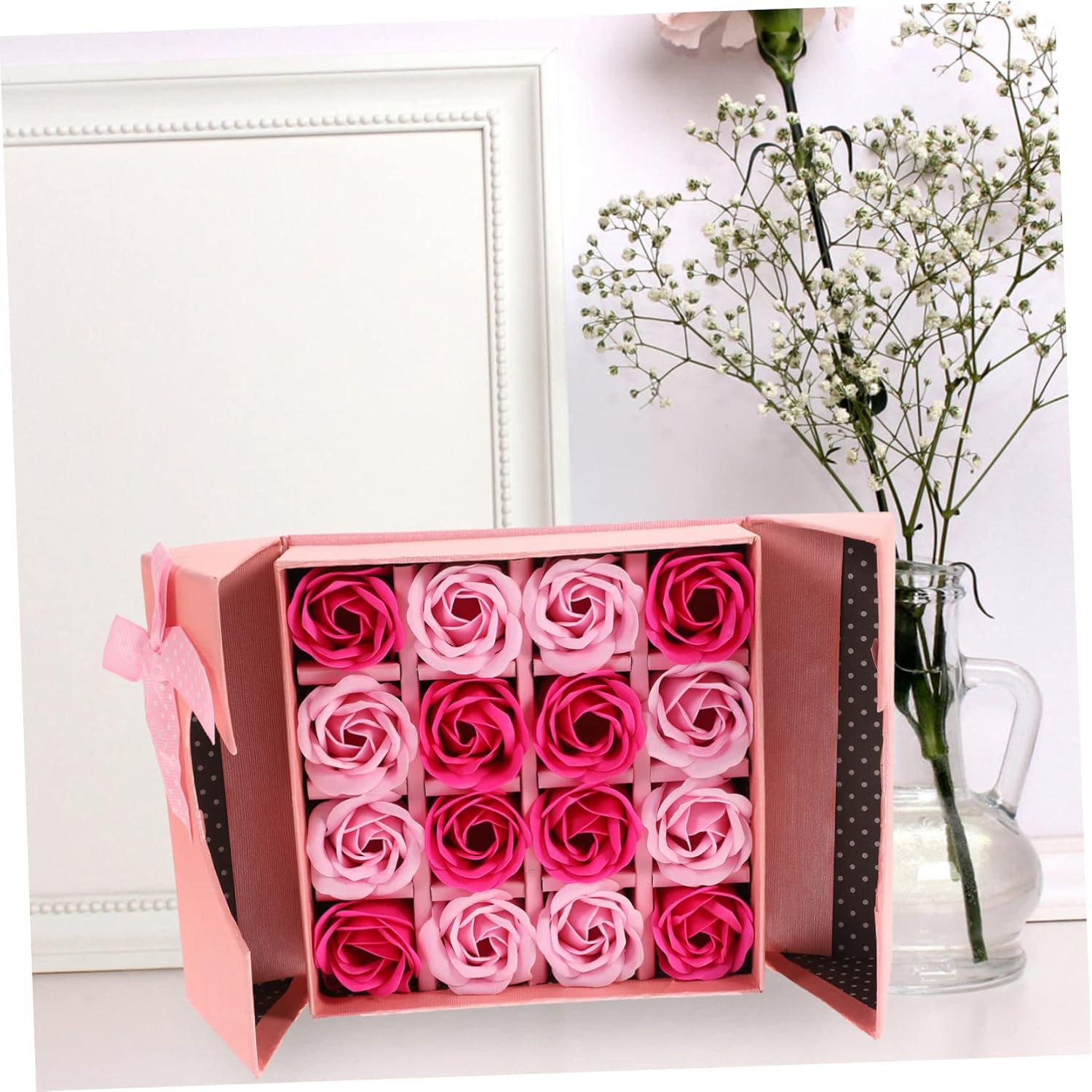 Beavorty Realistic Soap Flower Box Smooth Petals Unique Valentine'S Day Women Mother'S Birthday Present image number 3