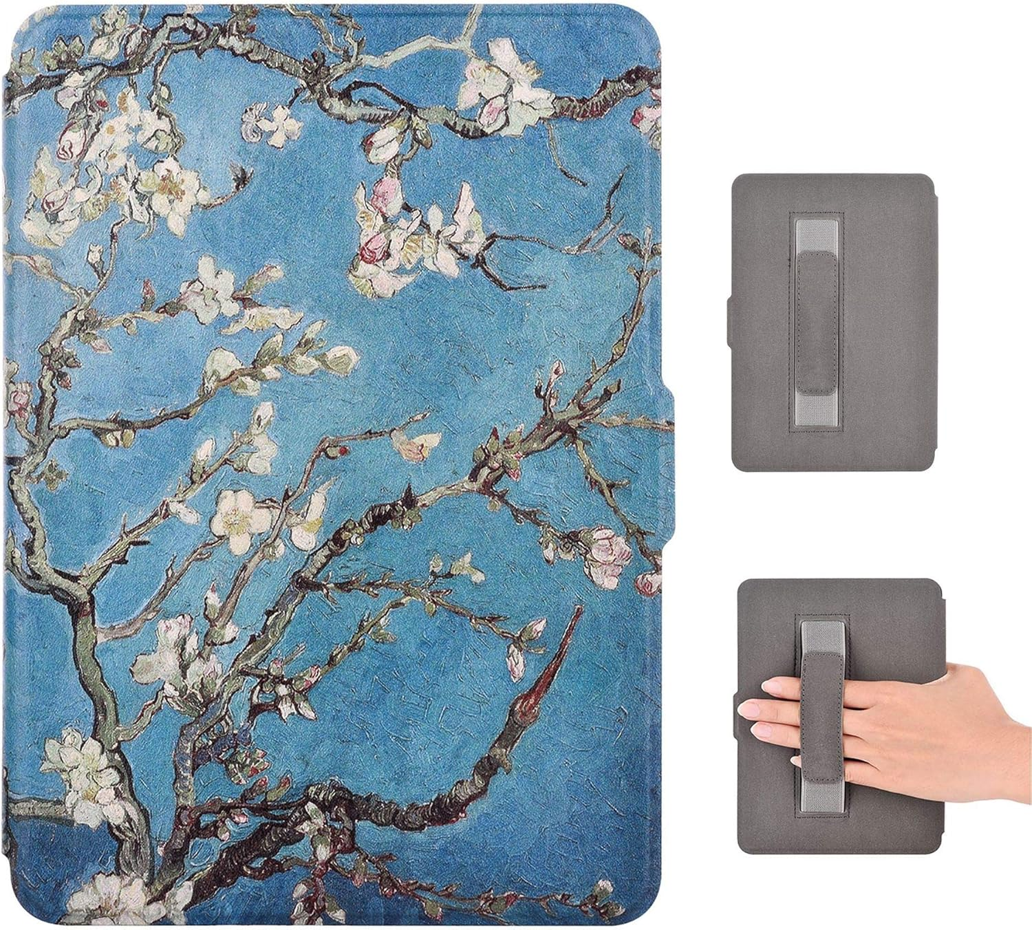 T Tersely Slimshell Case Cover with Hand Strap Belt for 7" All-New Kindle Paperwhite 12Th 2024 or Kindle Colorsoft 2025 1St Signature Edition, Magnetic Shell Cover, Magnetic Shell Cover - Wavy