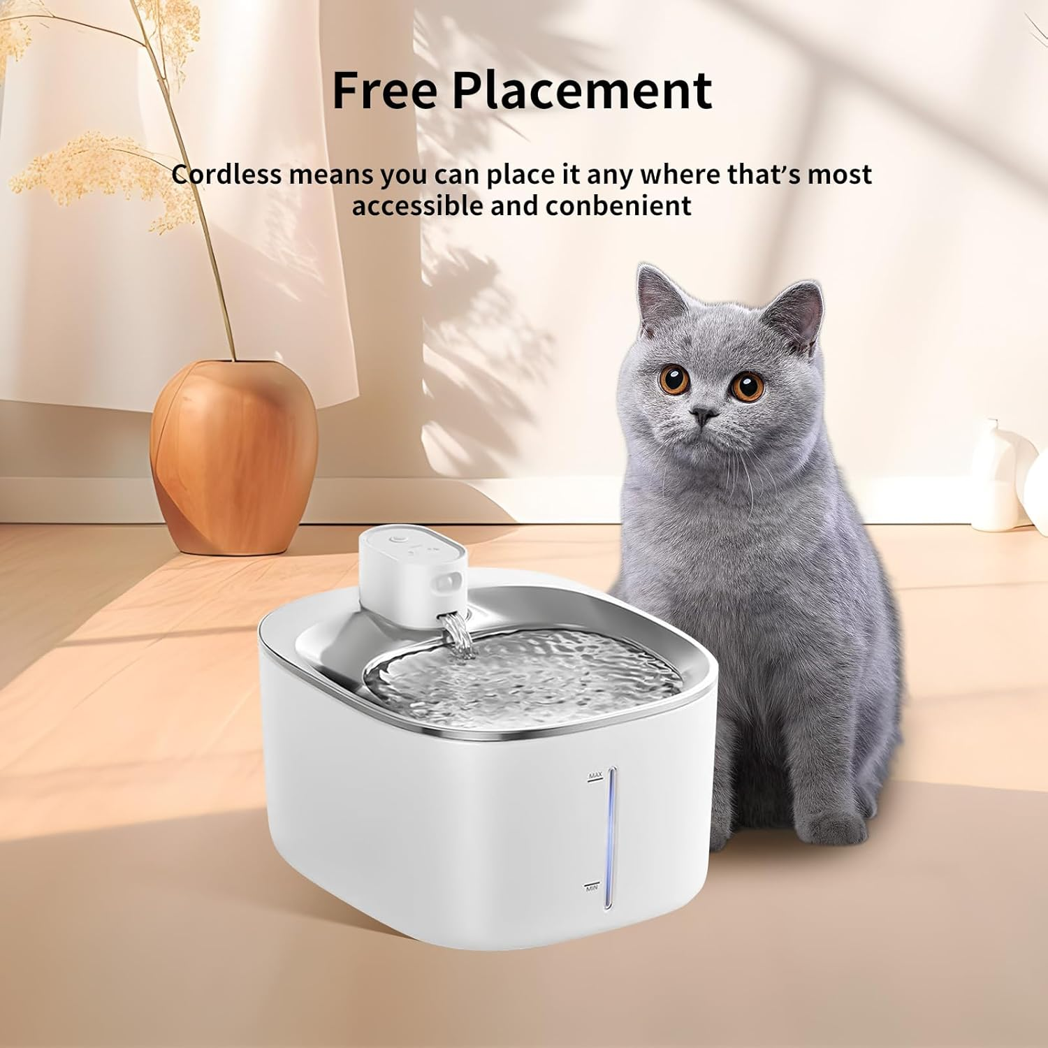 Kactoily 12 Pack Cat Water Fountain Filter & 12 Pump Filter Sponges Replacement, Cat Dog Pet Drinking Fountain for 135 Fl Oz/4L (YPD-C004P,YPD-C004S)