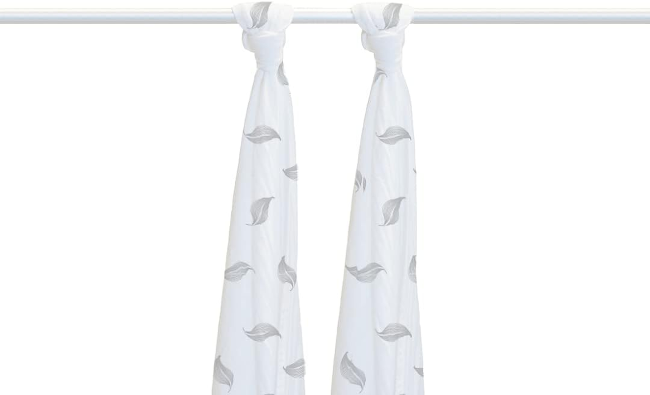 Babyhood Amani Bebe Organic Jersey Cotton Wrap, Grey Leaf image number 1