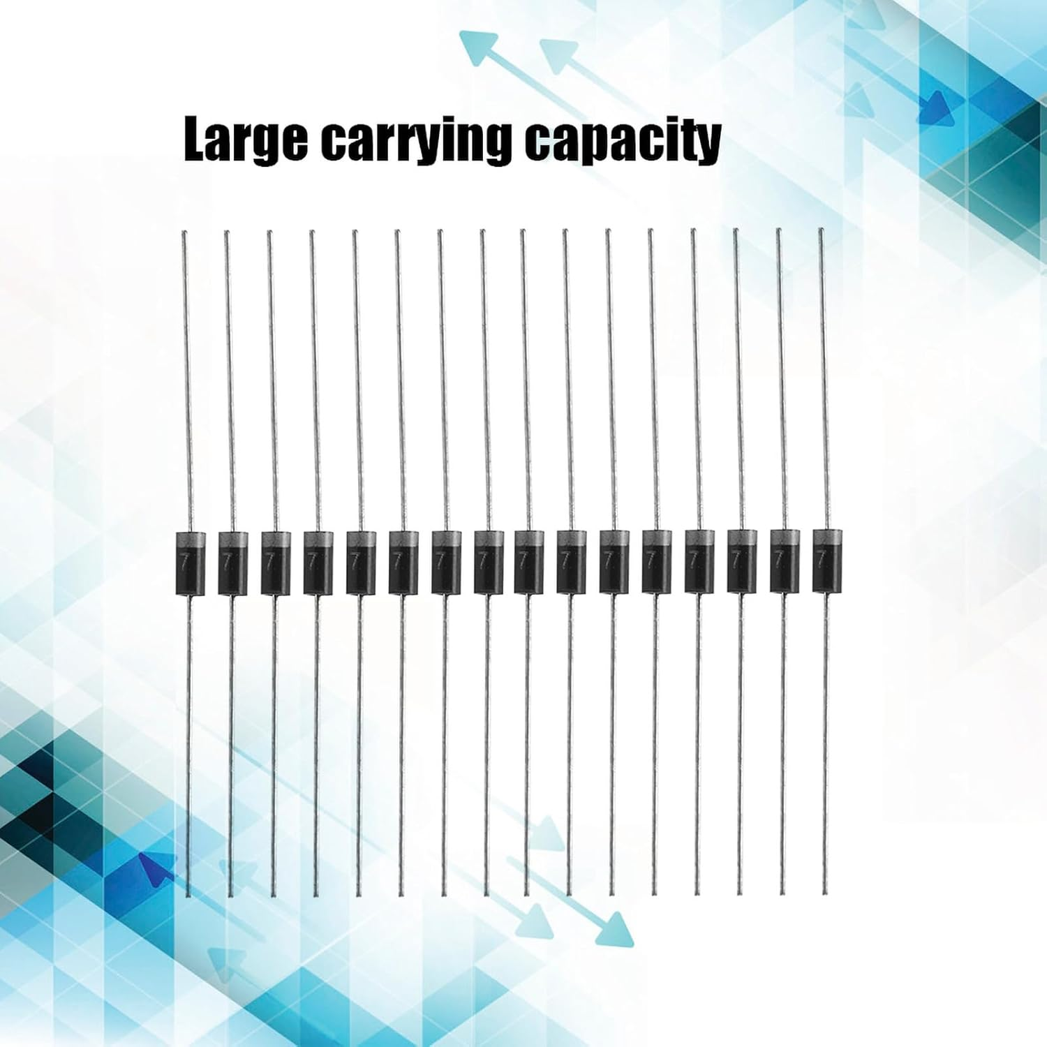 100Pcs 1N4007 1A High Voltage Rectifier Diodes, Large Capacity, Harmless, Replacement Part for Your Projects with Materials to Increase Service Life image number 6