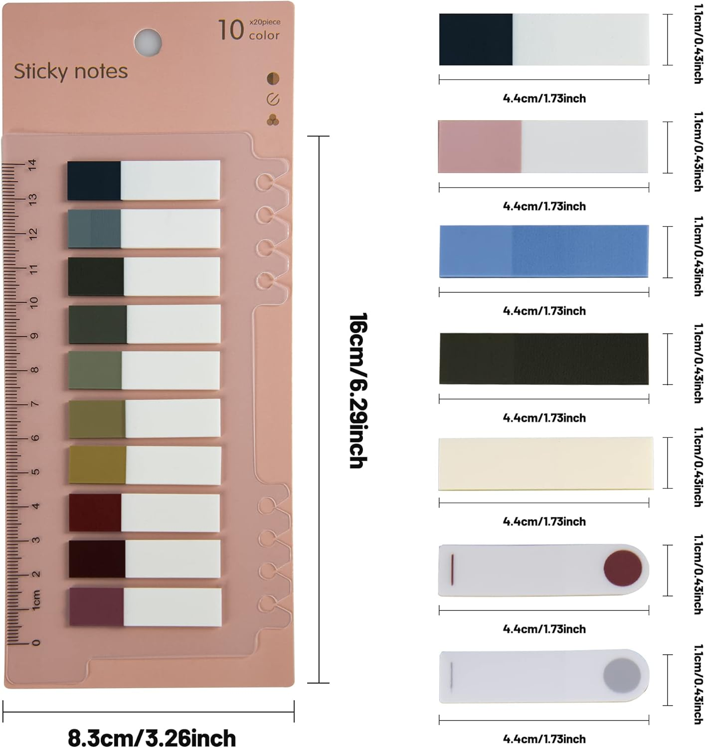 Golcellia Sticky Tabs,Sticky Note Tabs,Book Tabs,Index Tabs, Page Tabs, Page Markers,60 Colors, 7 Designs,Annotation Tabs,Book Annotation Supplies image number 3