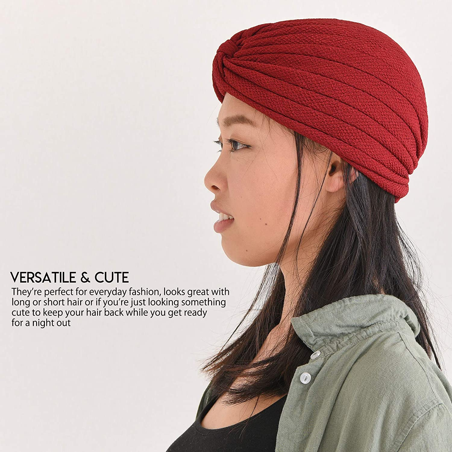 Womens Fortune Teller Fashion Turban - Boho Headwrap Festival Indian Costume