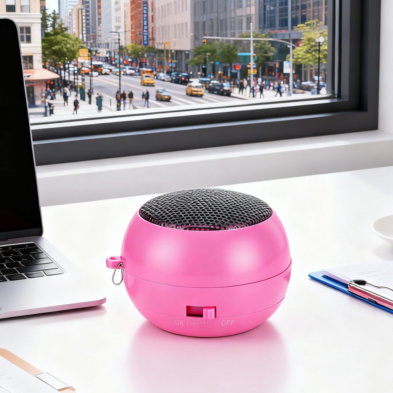 ASHATA Mini Bass Speaker, Portable Plug in Speaker with 3.5Mm Aux Audio Input, Retractable Wireless Micro for MP3, MP4, Phone, PC, Tablet, Gift Choice for Kids