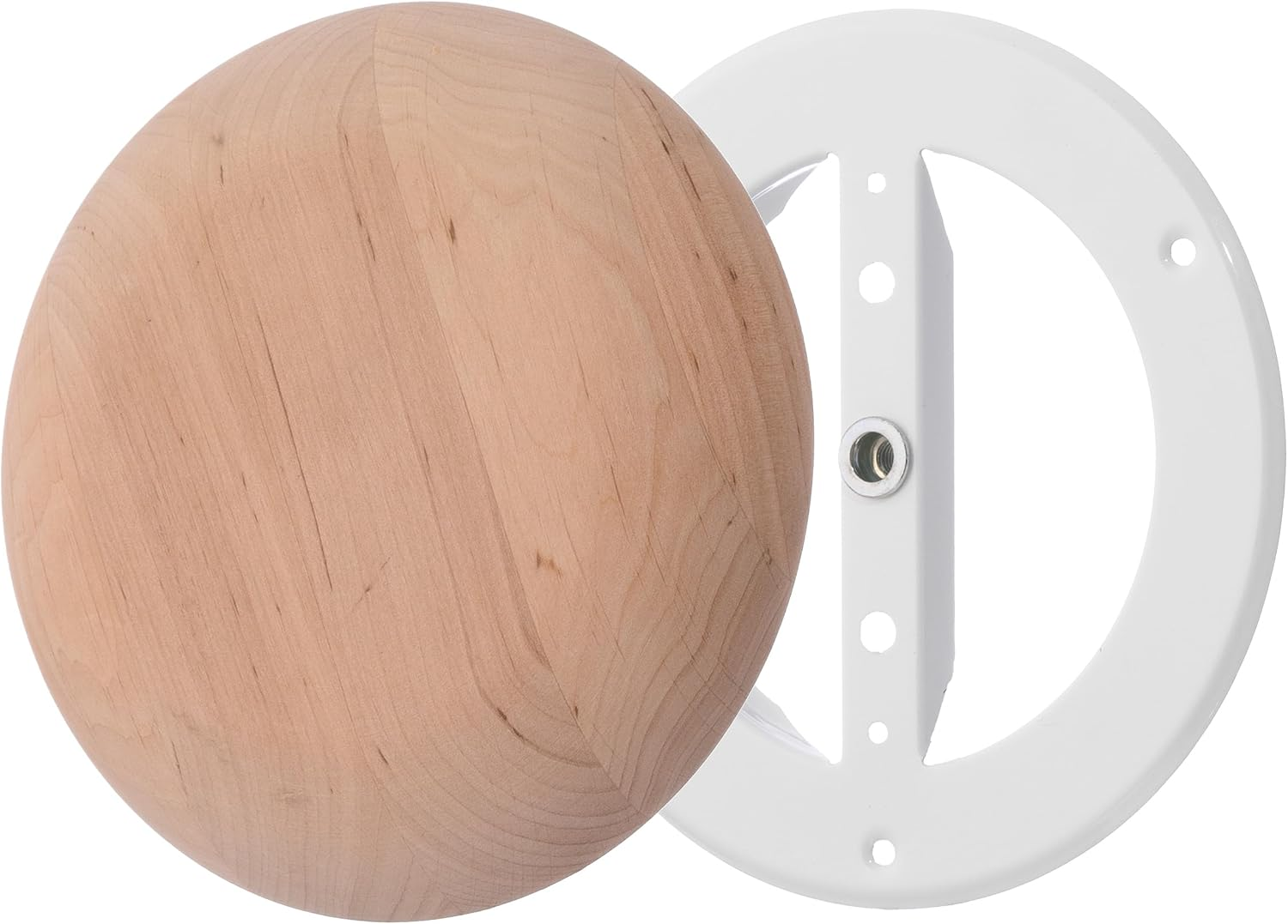 Steinberg14 Wooden Air Diffuser - 4 Inch Universal Supply and Exhaust Valve - 100Mm Adjustable Vent Cover - round Wall Ceiling Vent - Black Alder Wood Air Vent - Ventilation Grille for Sauna