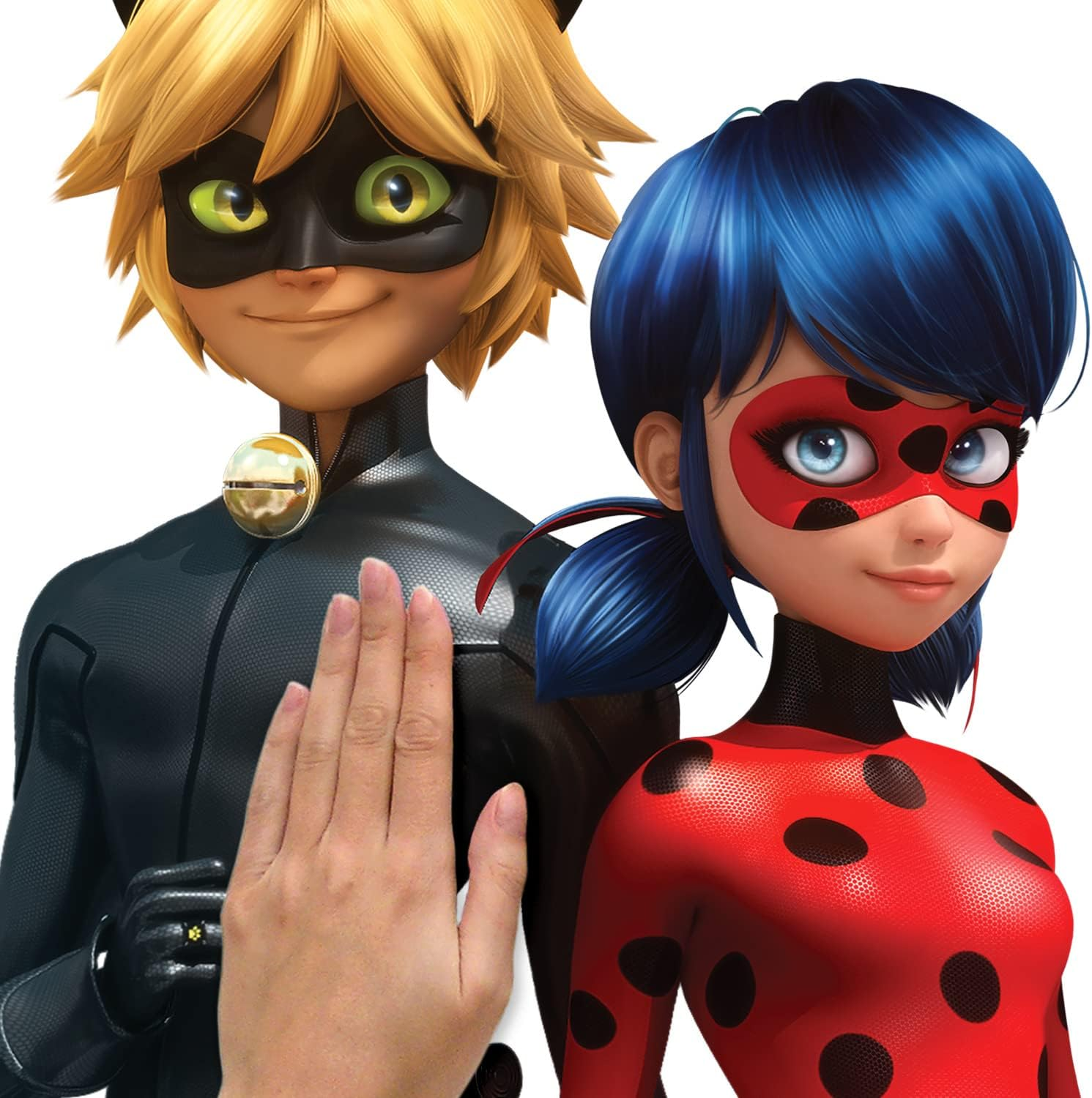 Roommates RMK5332GM Miraculous Tales of Ladybug and Cat Noir Giant Peel and Stick Wall Decals, Multi image number 1