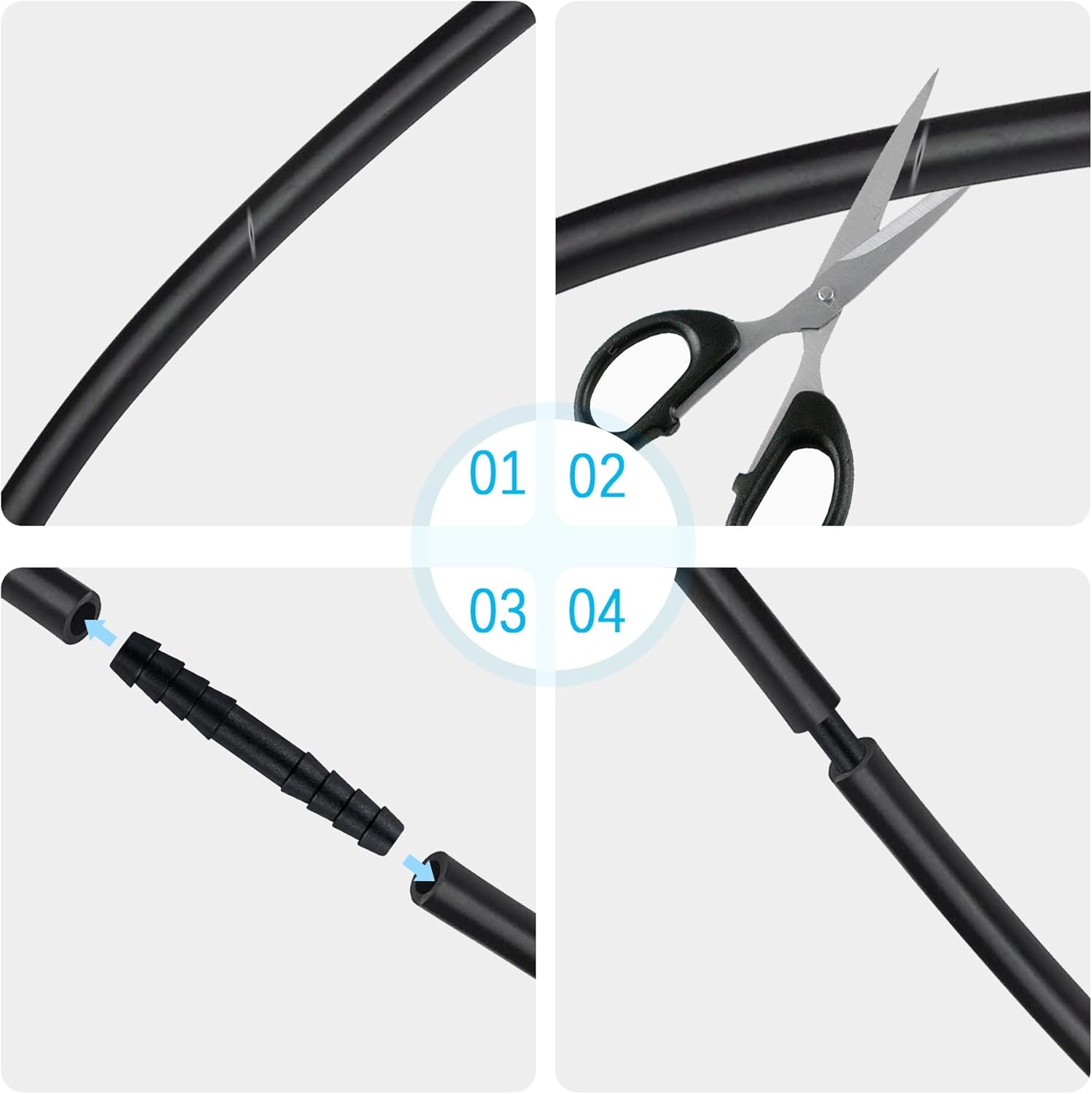 Multipurpose Vacuum Line Kit,6Pcs 5Ft Vacuum Hose Automotive+64Pcs Vacuum Line Connectors,Max 130PSI Silicone Hose for Variety Car Piping System Automotive Replacement Vacuum Hoses (70PCS) image number 6