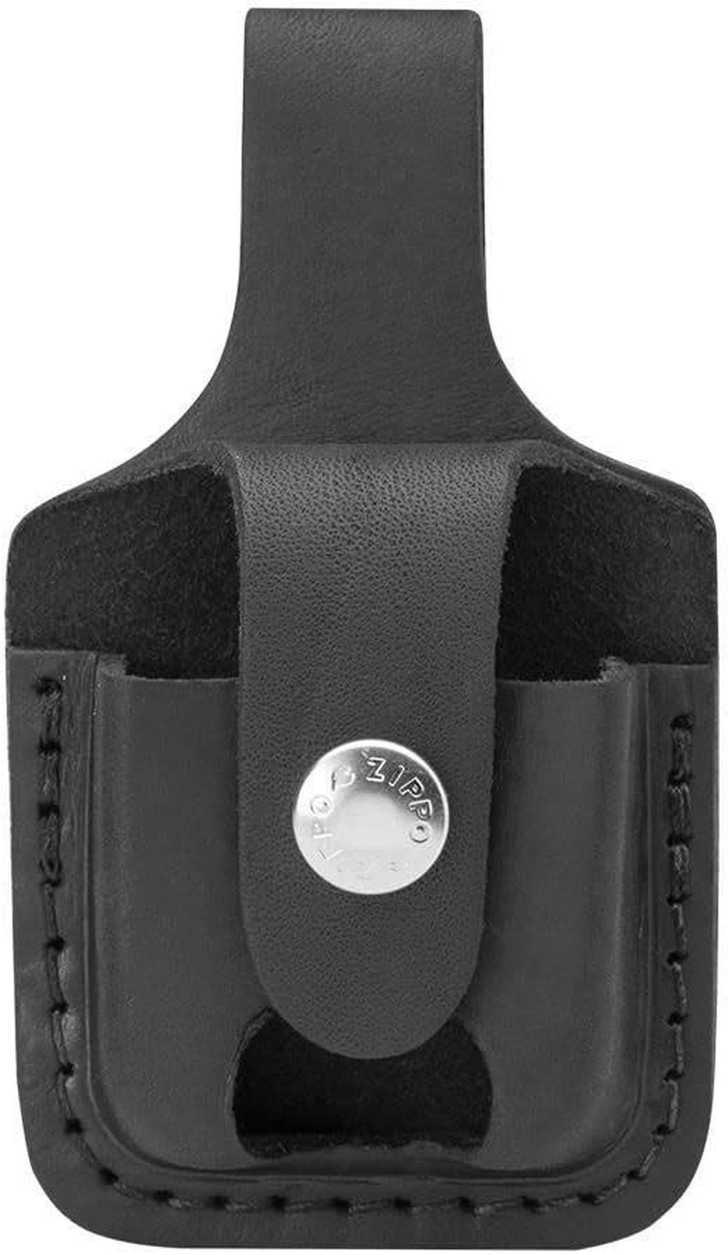 Zippo Adult-Unisex LPTBK Leather Lighter Pouch with Loop and Thumb Notch image number 3