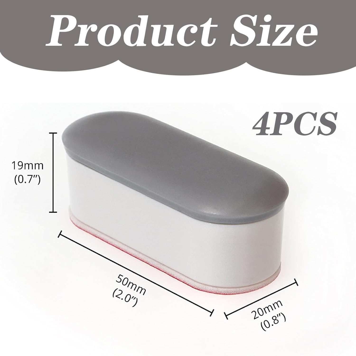 4 Pack Universal Toilet Seat Bumpers, Compatible with All Toilet Models, Equipped with Durable Adhesive image number 3